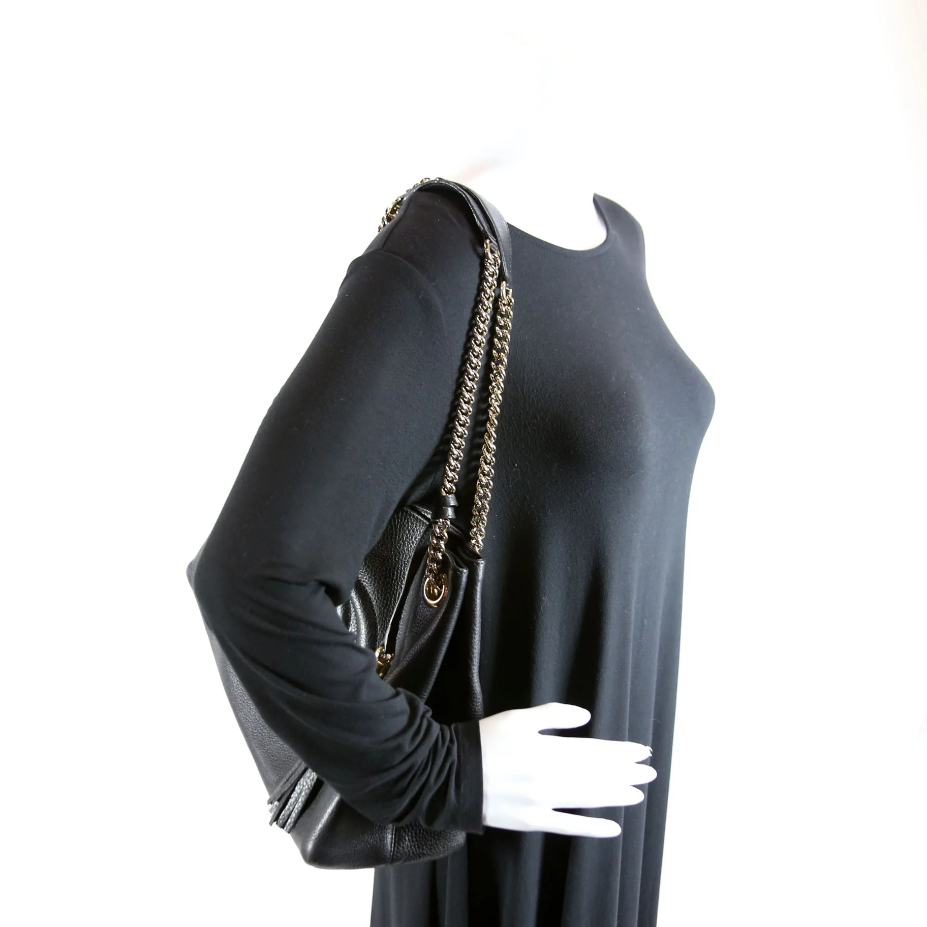 308982 Soho Leather Shoulder Medium Black - Image 11