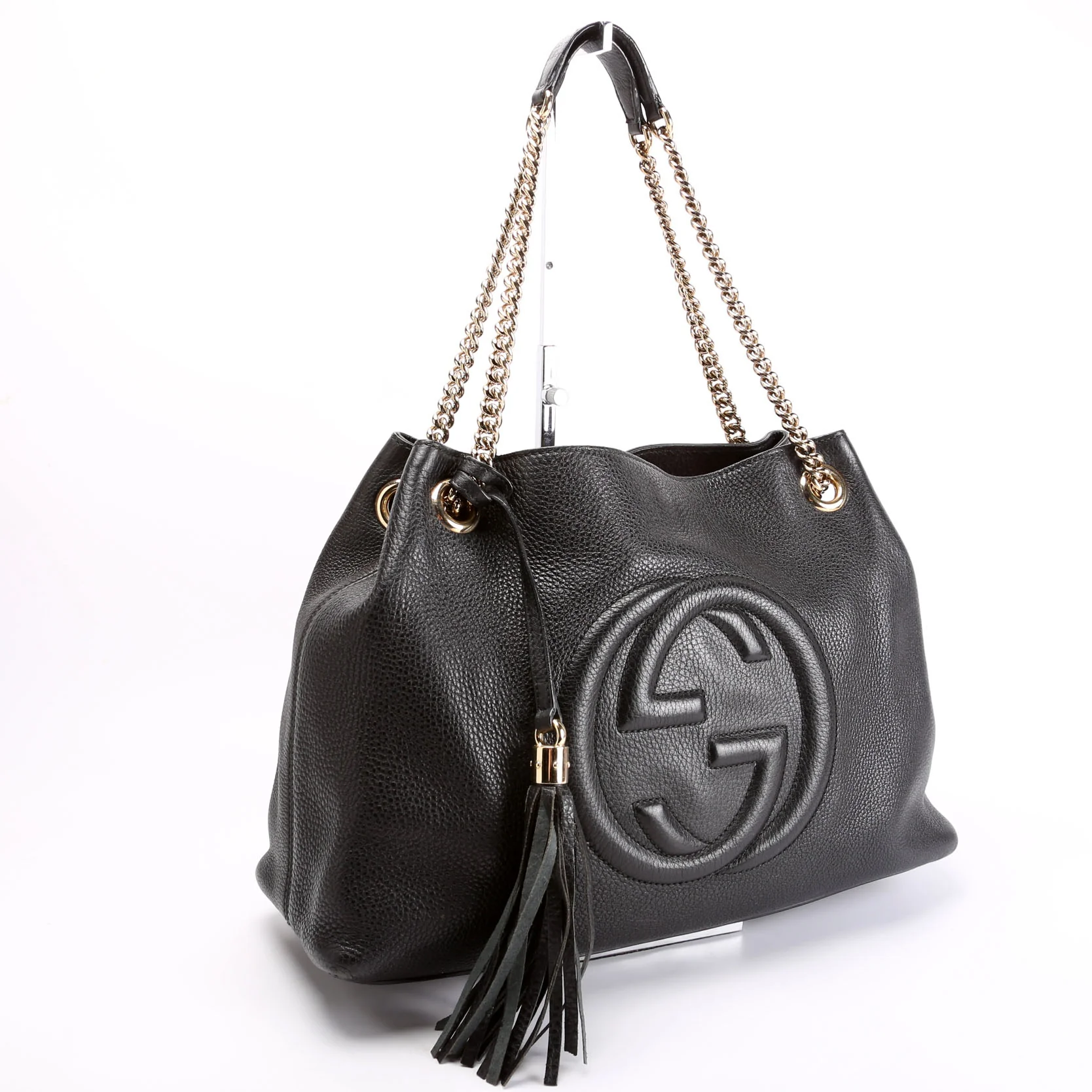 308982 Soho Leather Shoulder Medium Black - Image 2