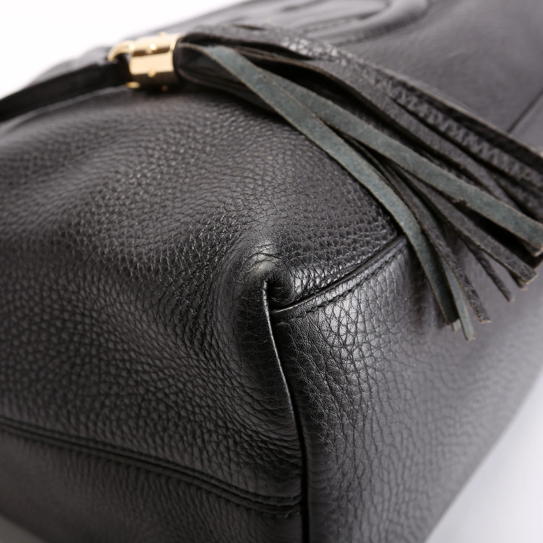 308982 Soho Leather Shoulder Medium Black - Image 5