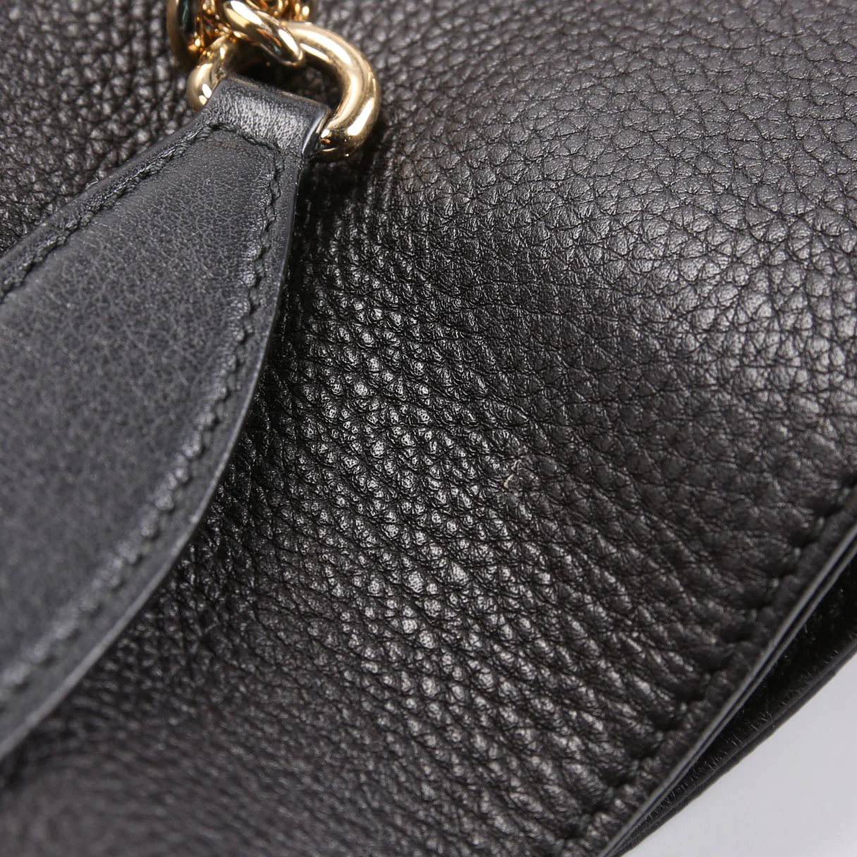 308982 Soho Leather Shoulder Medium Black - Image 7