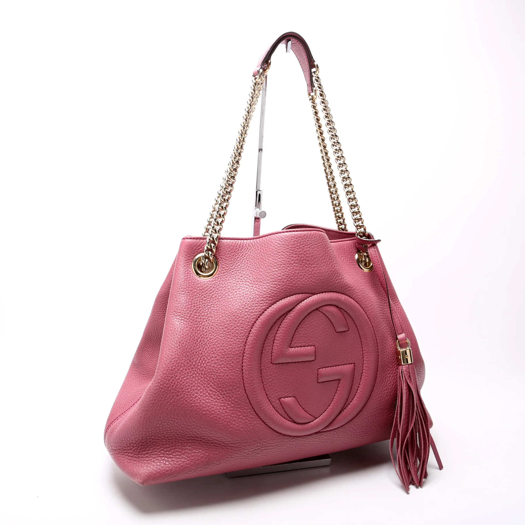 308982 Soho Leather Shoulder Medium Mauve - Image 2