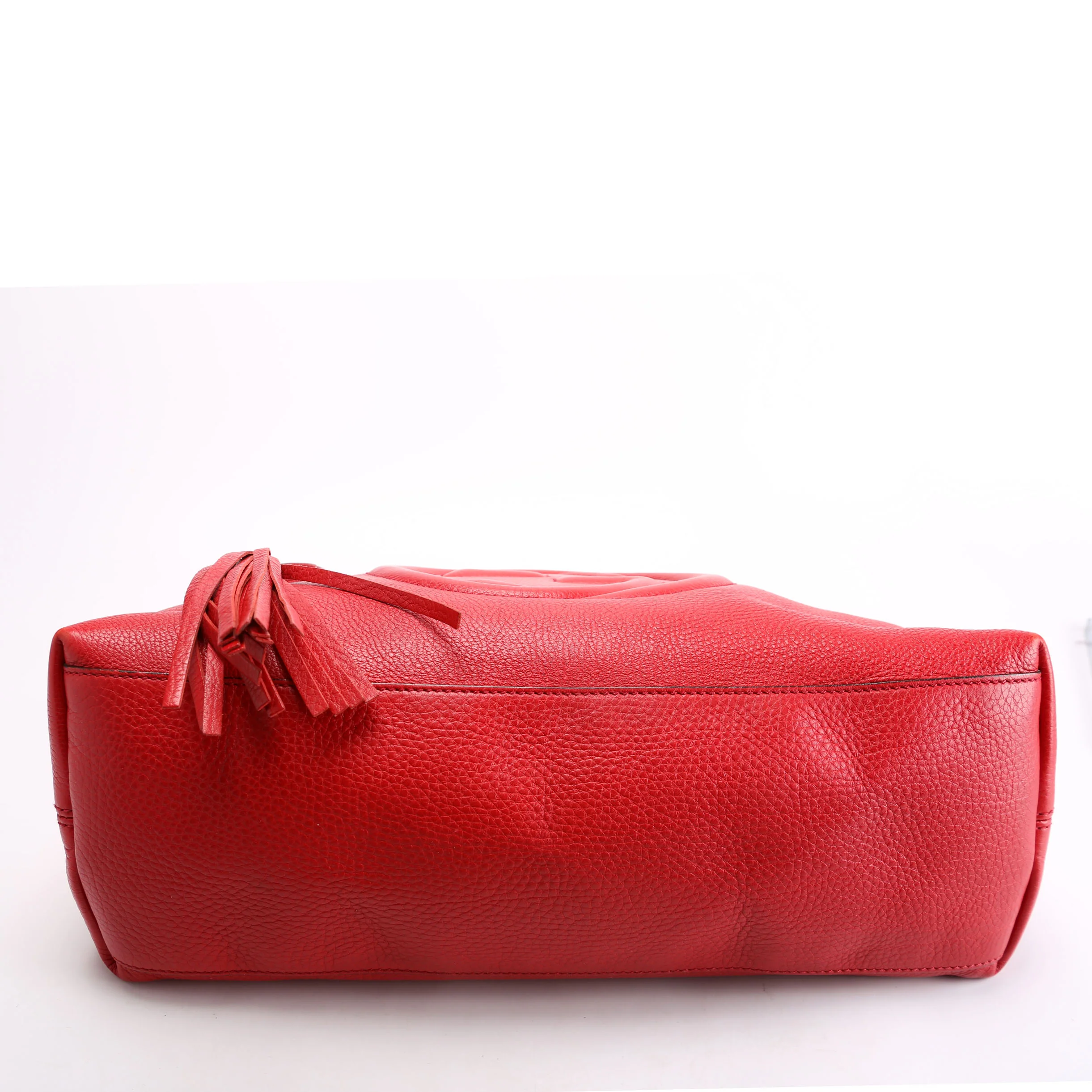 308982 Soho Leather Shoulder Medium Red - Image 4
