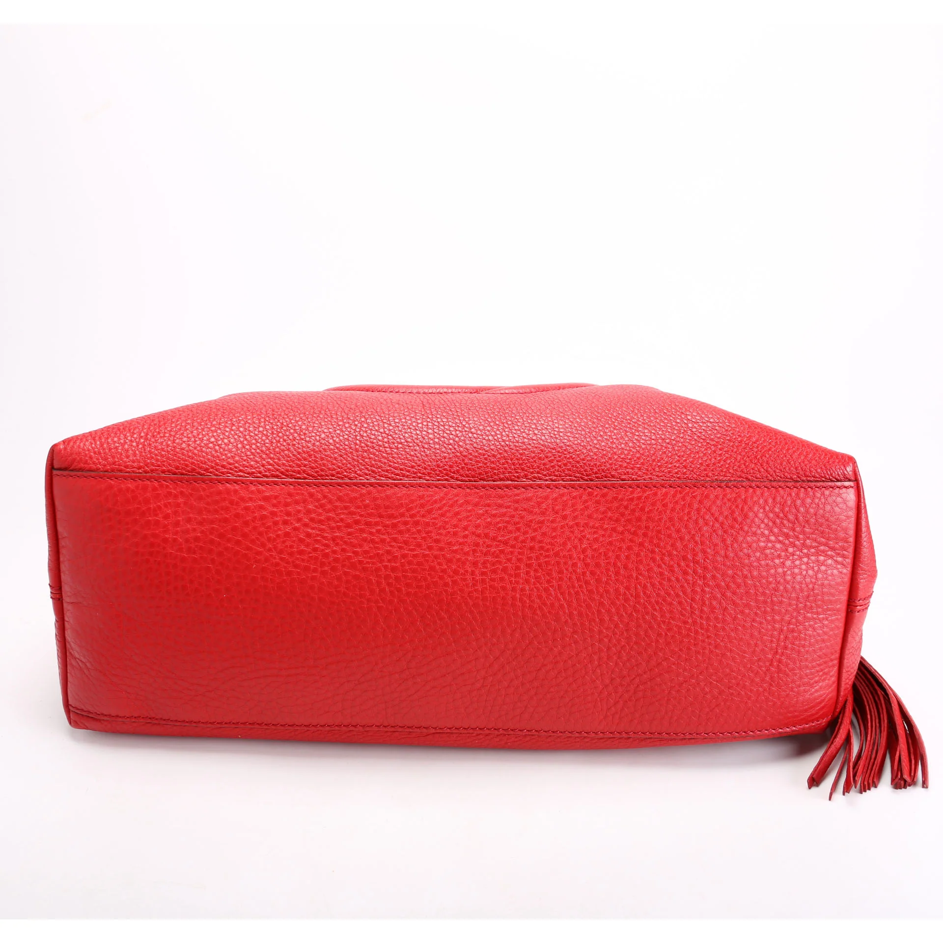 308982 Soho Leather Shoulder Medium Red - Image 4