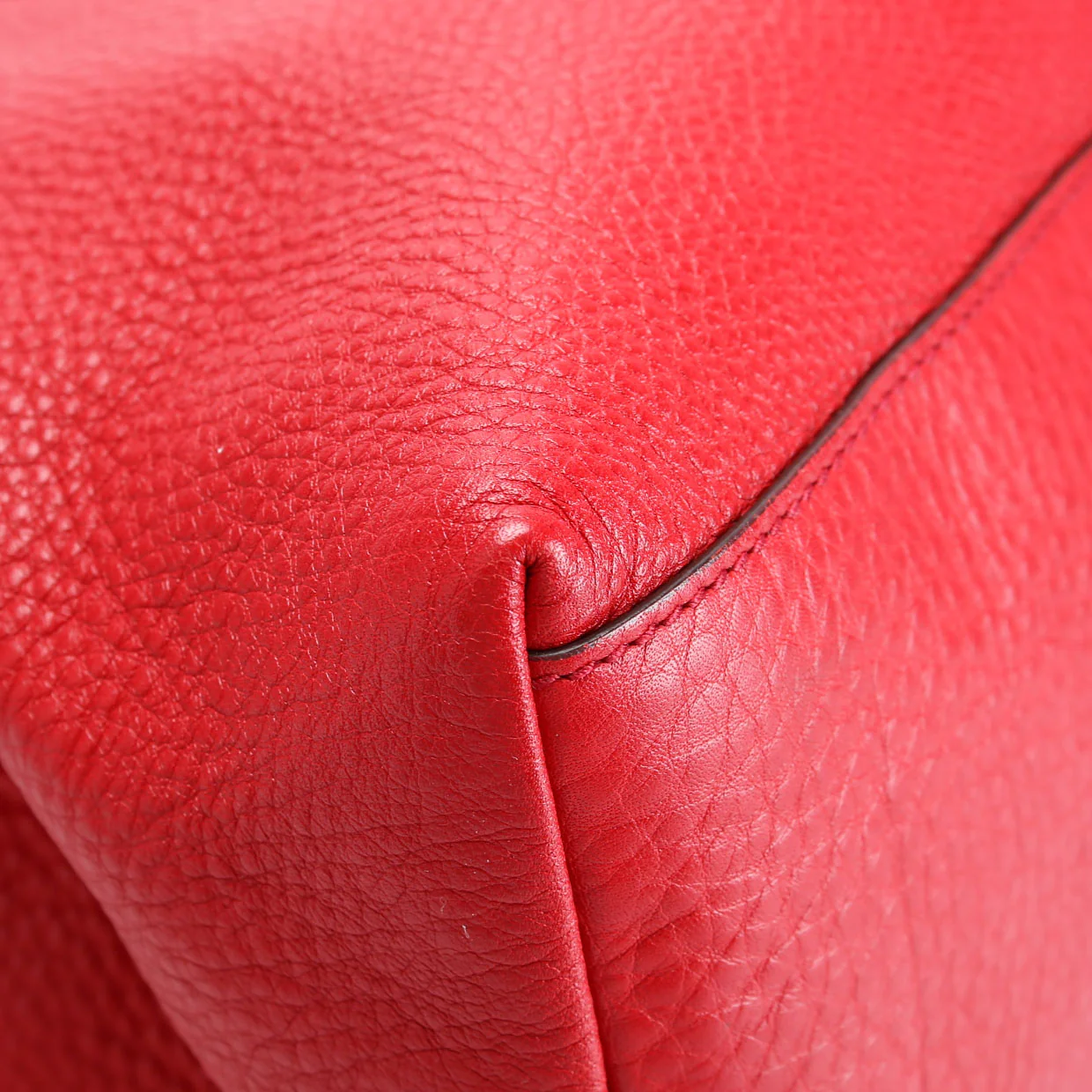 308982 Soho Leather Shoulder Medium Red - Image 5