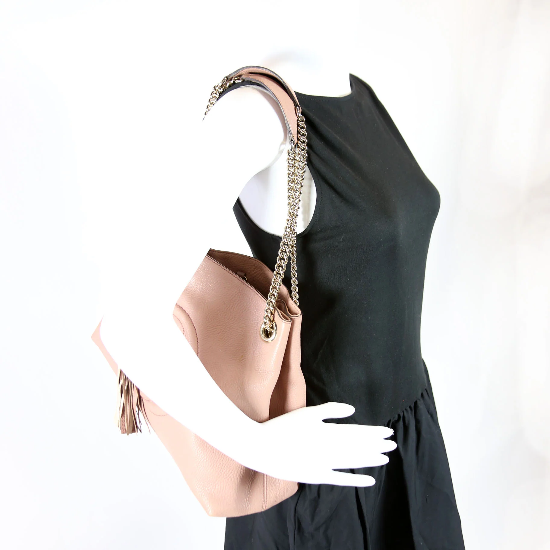 308982 Soho Leather Shoulder Medium Tan - Image 18