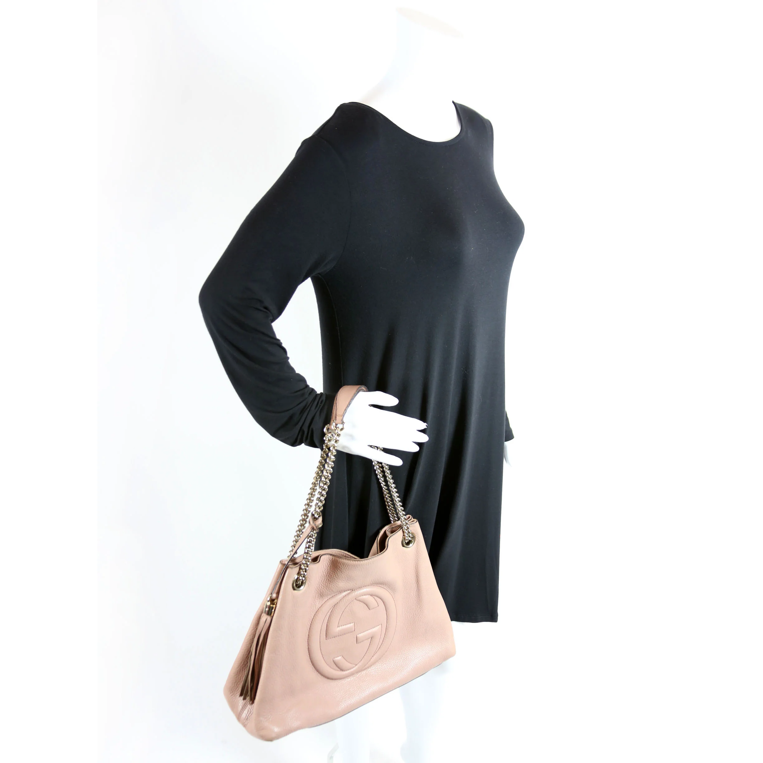308982 Soho Leather Shoulder Medium Tan - Image 15