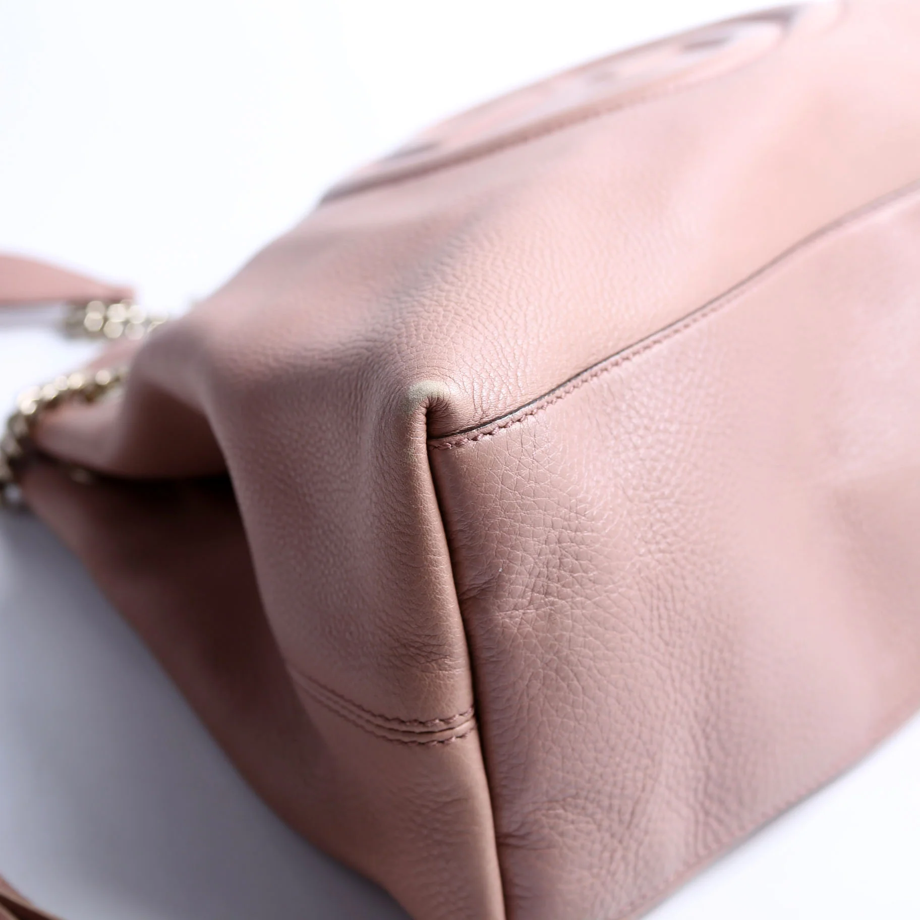 308982 Soho Leather Shoulder Medium Tan - Image 4
