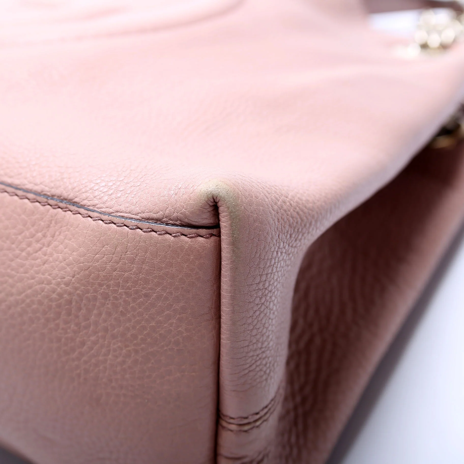 308982 Soho Leather Shoulder Medium Tan - Image 6