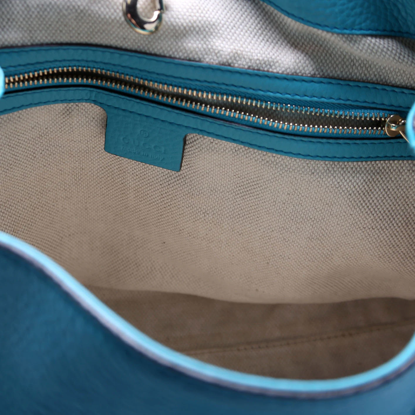 308982 Soho Leather Shoulder Medium Teal - Image 8