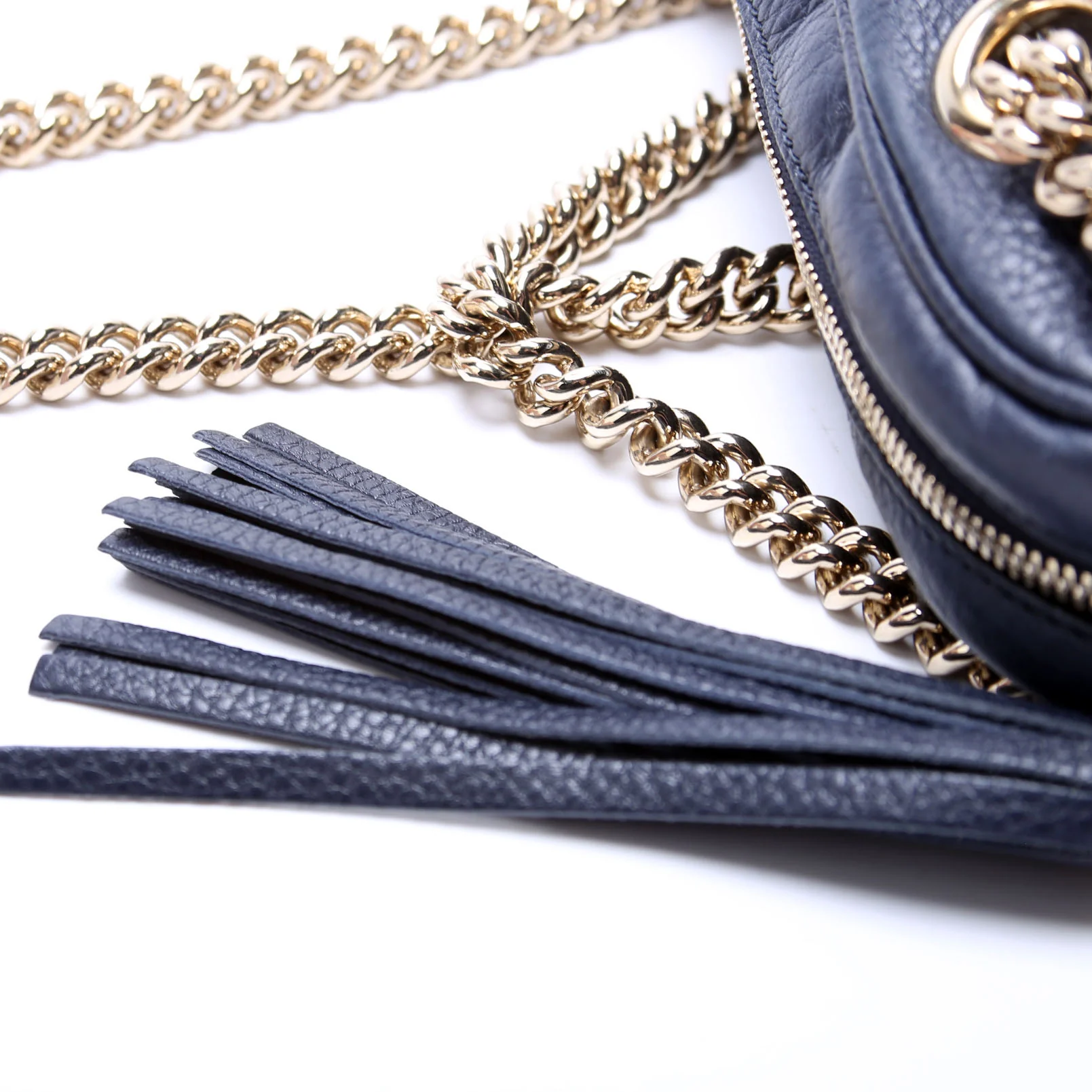 308983 Soho Chain Shoulder Bag Navy - Image 8