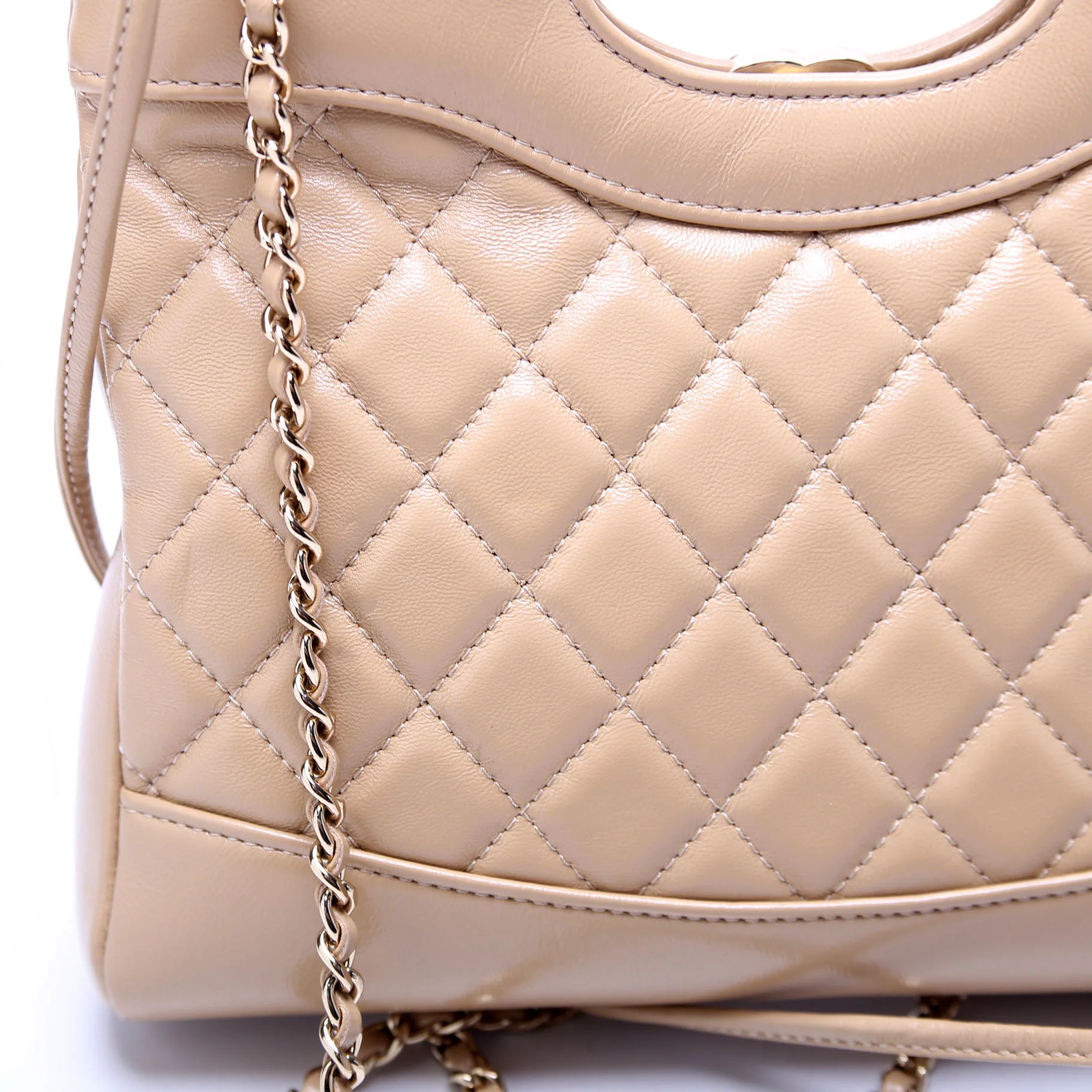 31 Mini Shopping Bag Shiny Calfskin Tan - Image 6