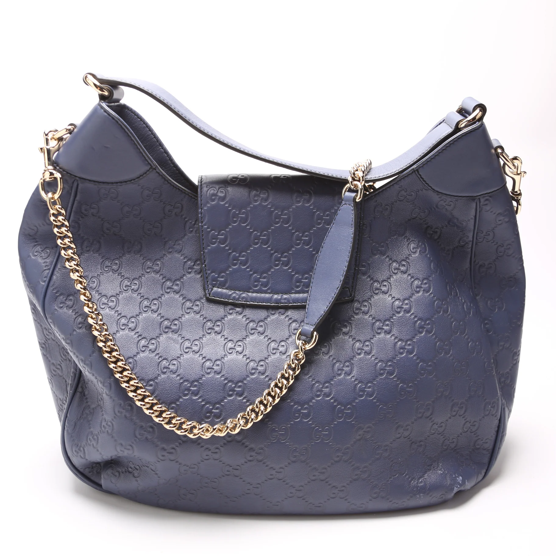 322226 Emily Leather Hobo Blue - Image 3
