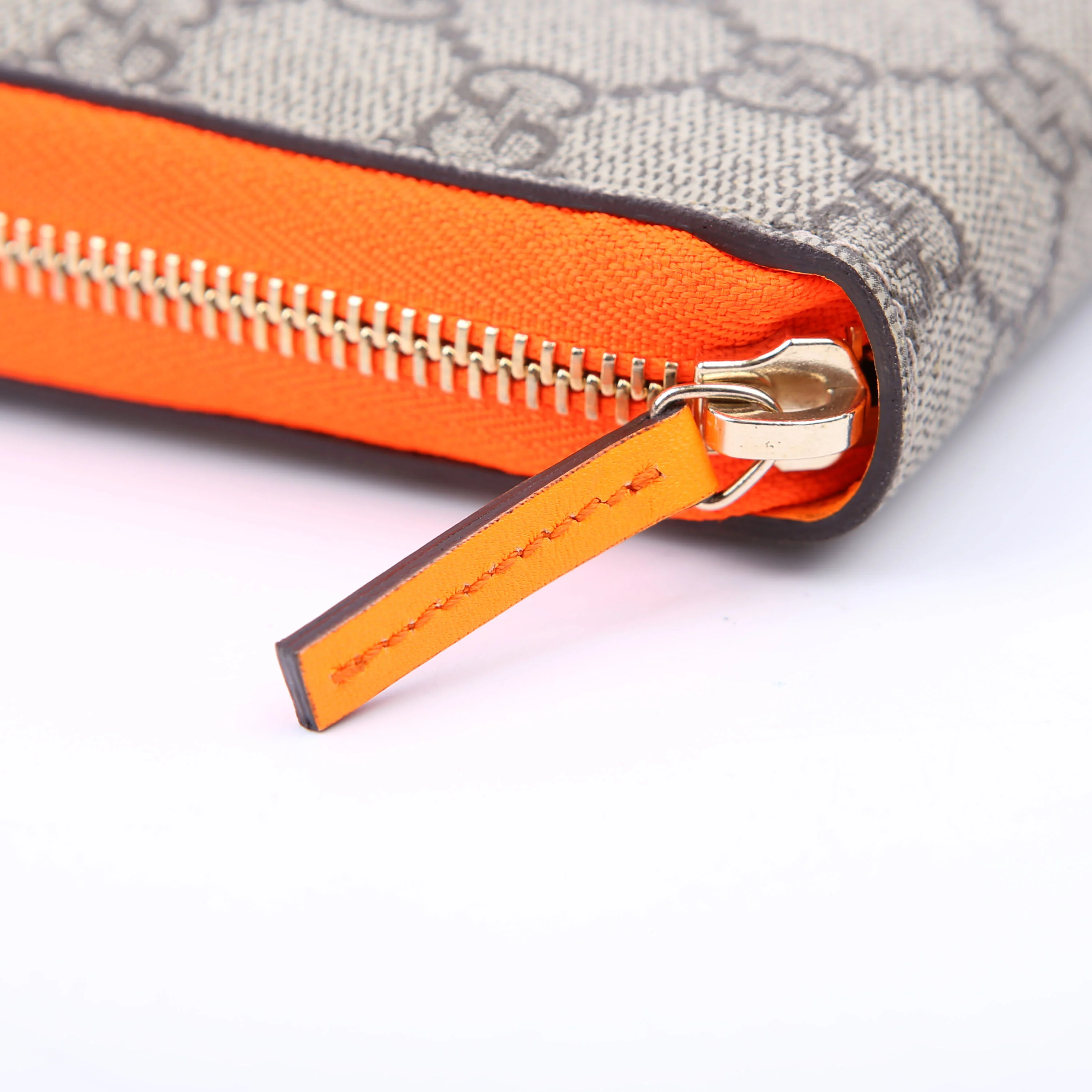 323224 GG Supreme Zip Around Wallet Orange - Image 9