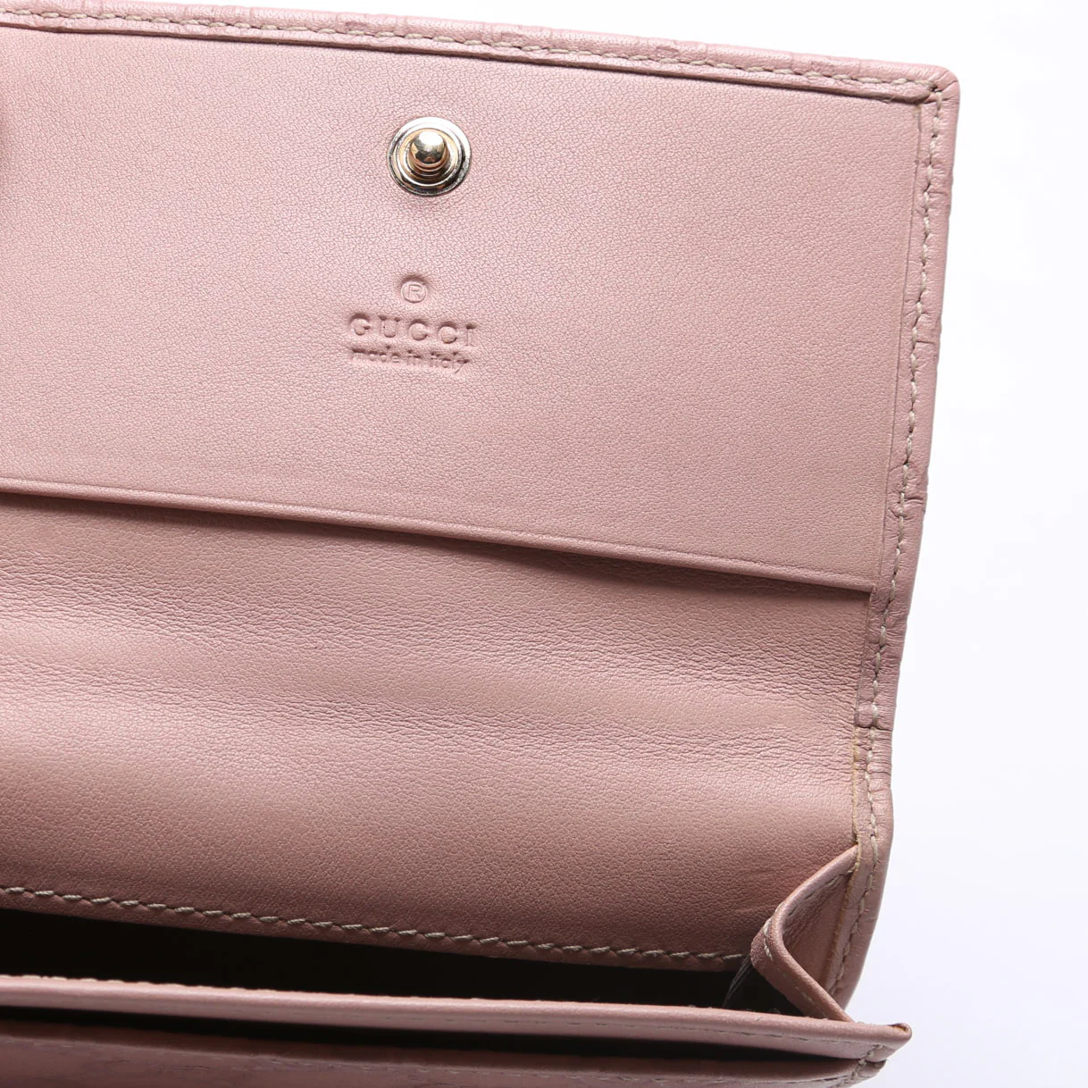 323401 Microguccissima Business Card Case Pink - Image 7