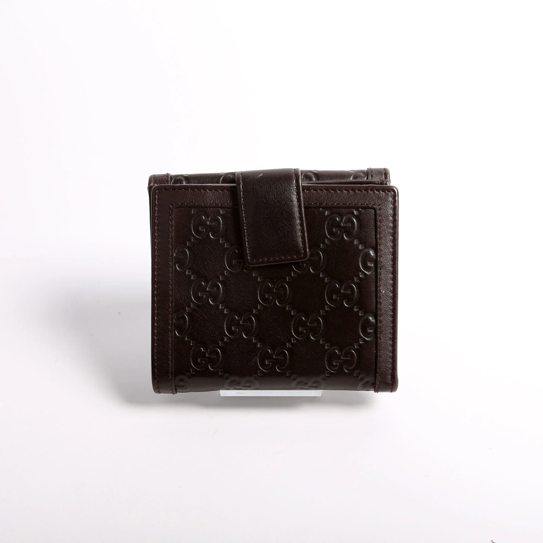 334457 Guccissima French Flap Wallet Brown - Image 2