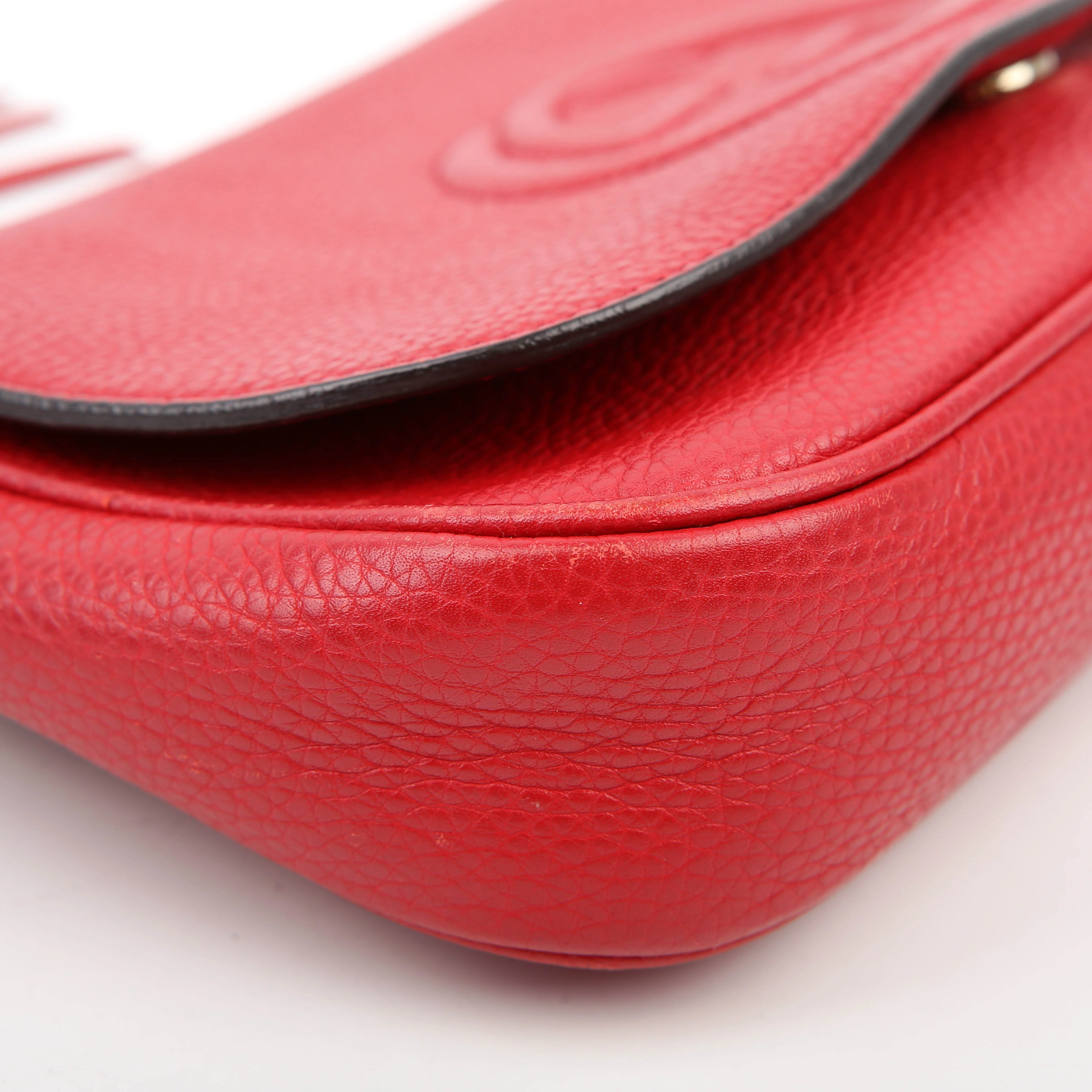 336752 Soho Chain Crossbody Medium Red - Image 5