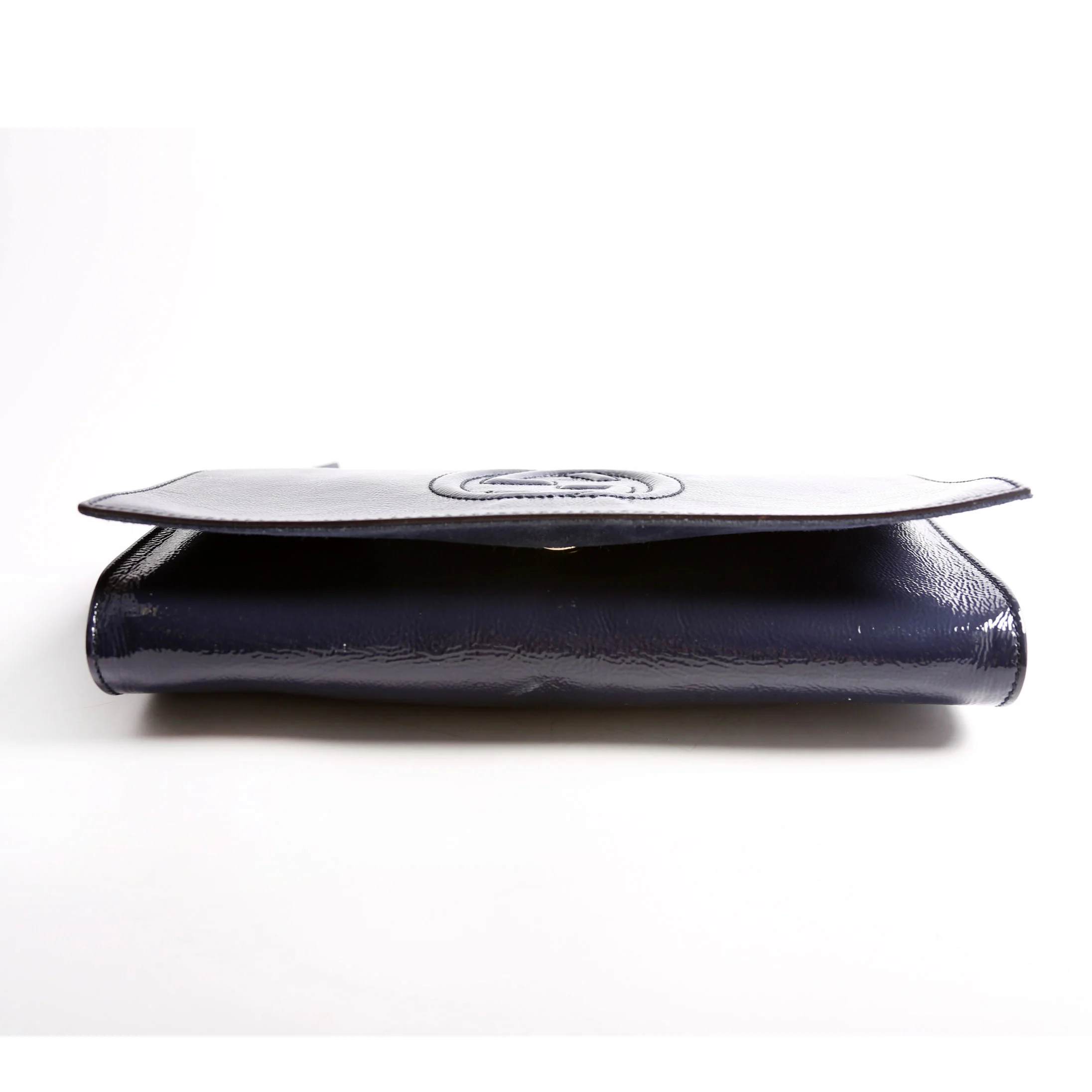 336753 Soho Patent Leather Clutch Blue - Image 5