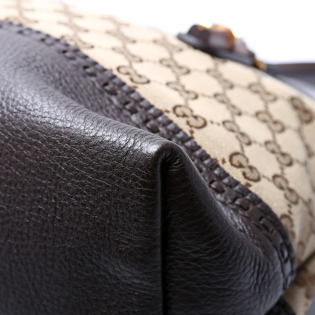 339002 GG Bamboo Canvas Shoulder Bag - Image 6