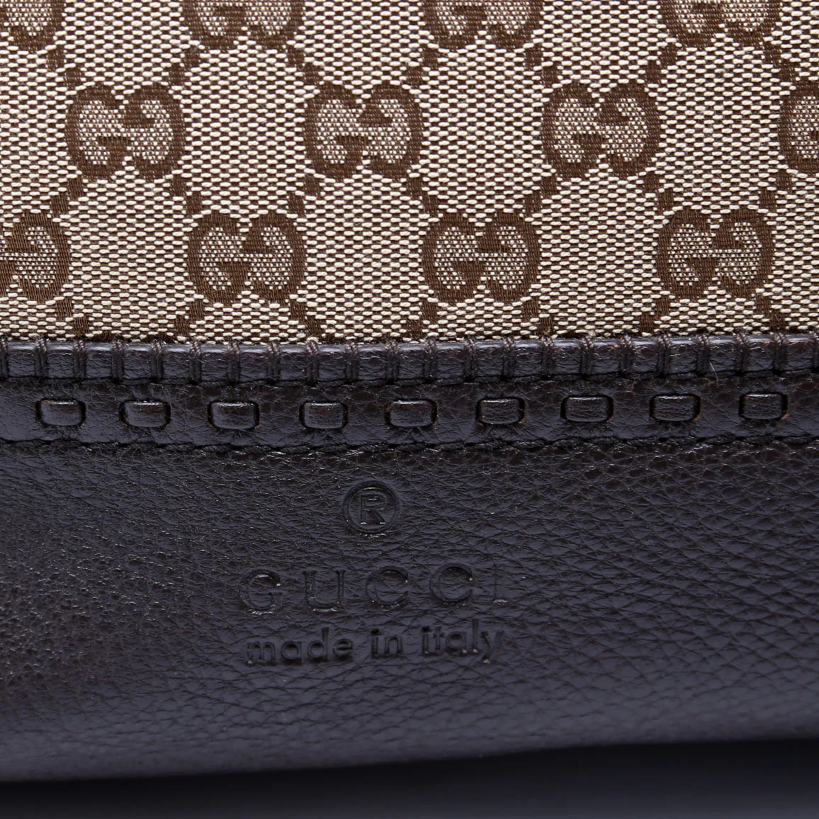 339002 GG Bamboo Canvas Shoulder Bag - Image 7