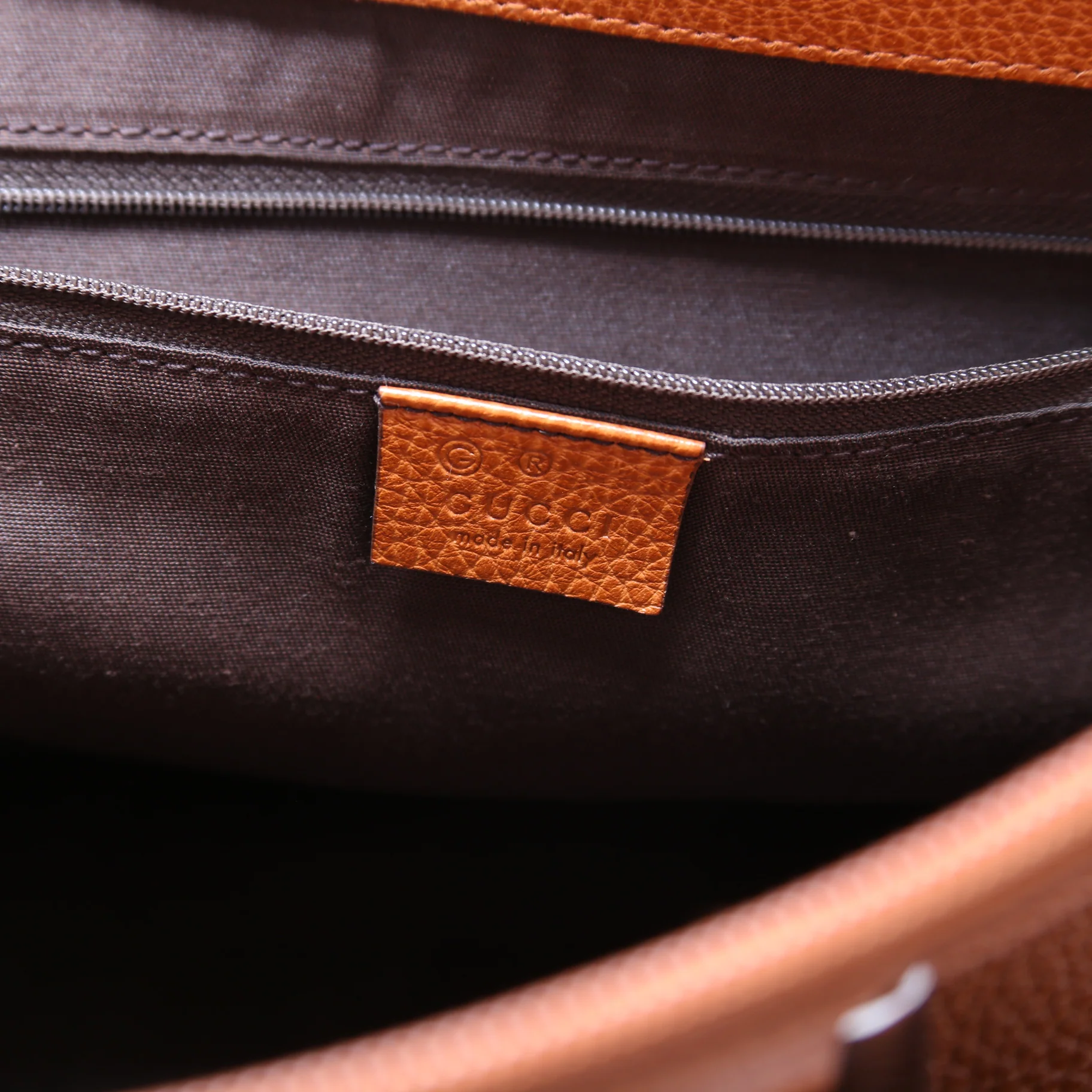 341491 Abbey D-Ring Leather Large Tote - Image 8