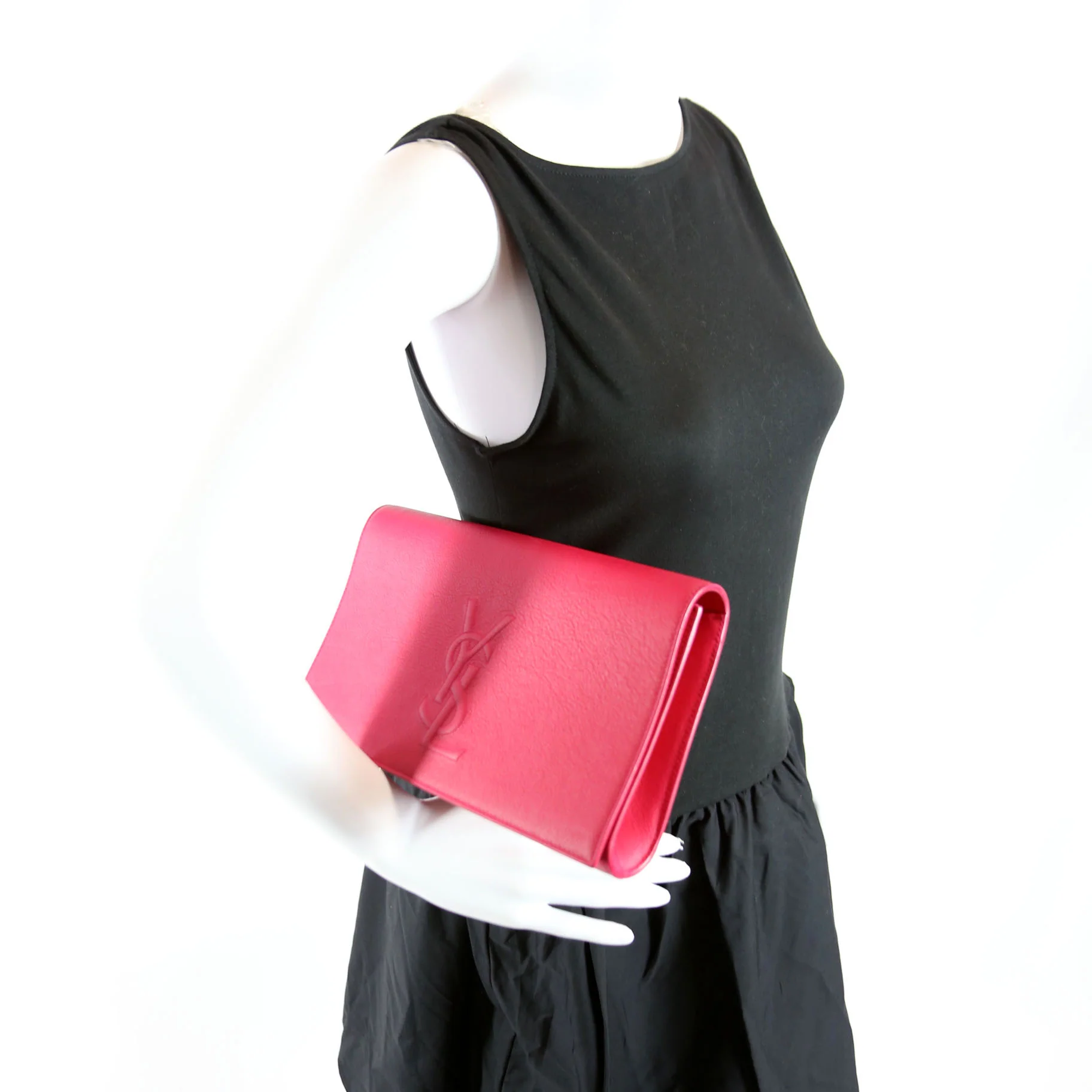 361120 Belle De Jour Clutch Leather Pink - Image 9