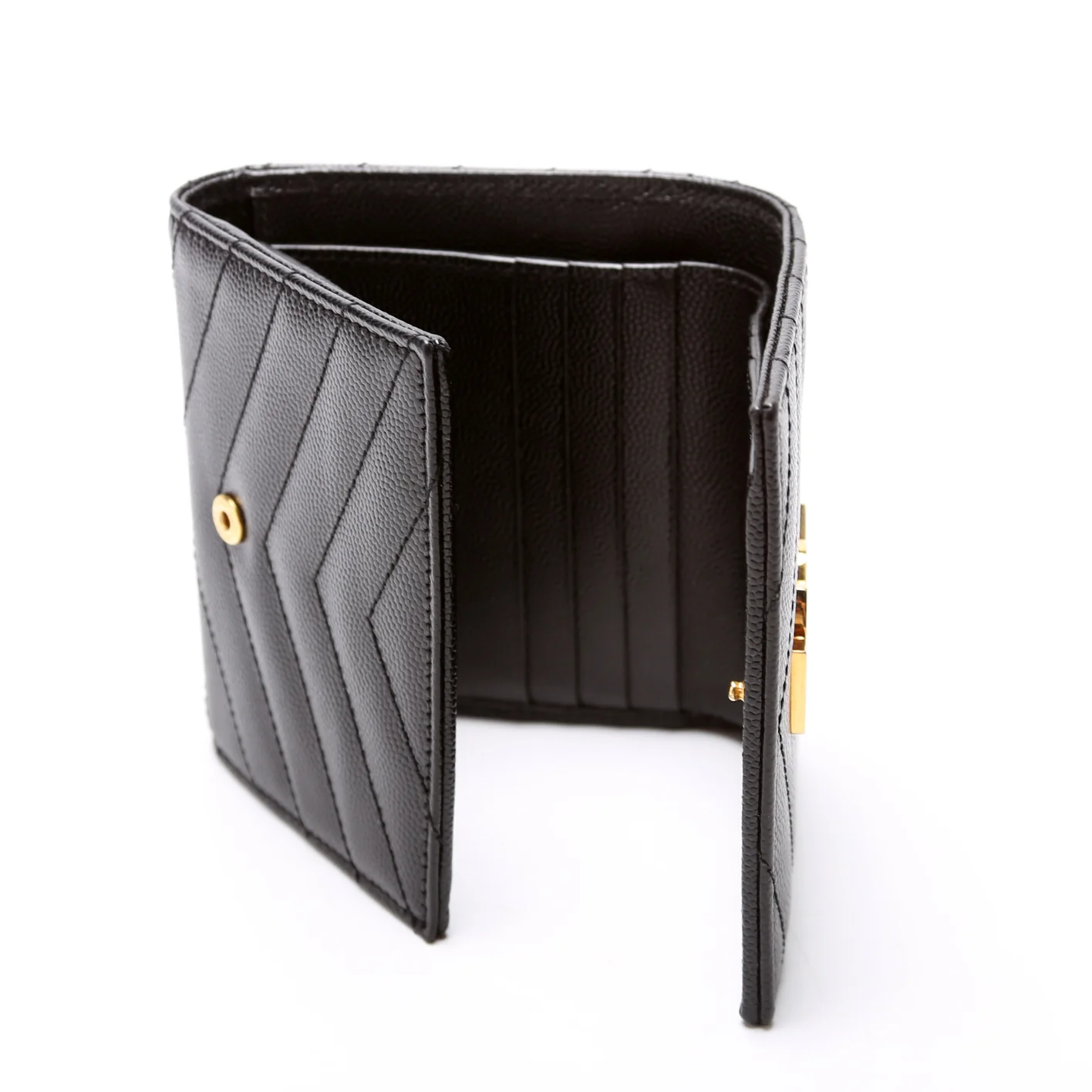 362672 Grain De Compact Wallet Black - Image 6