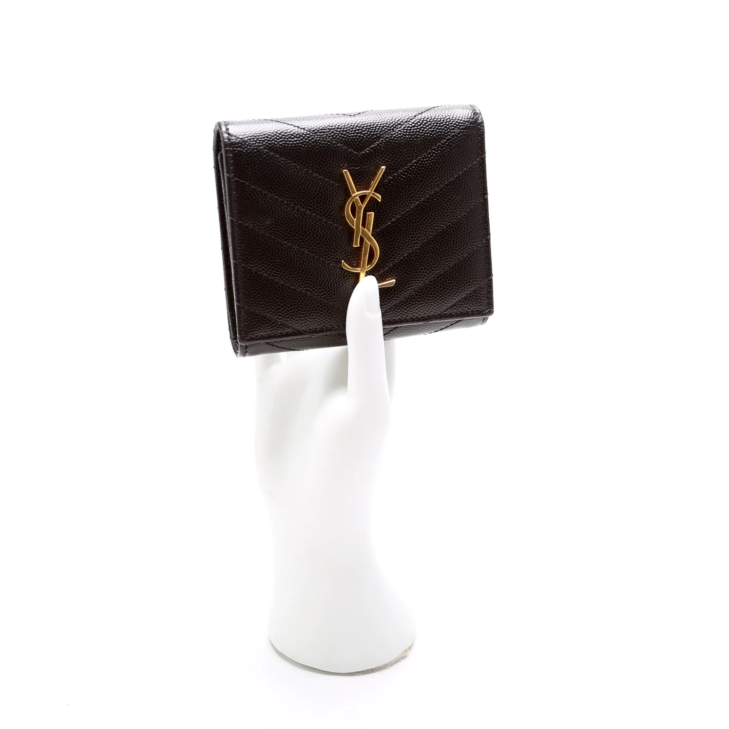 362672 Grain De Compact Wallet Black - Image 8
