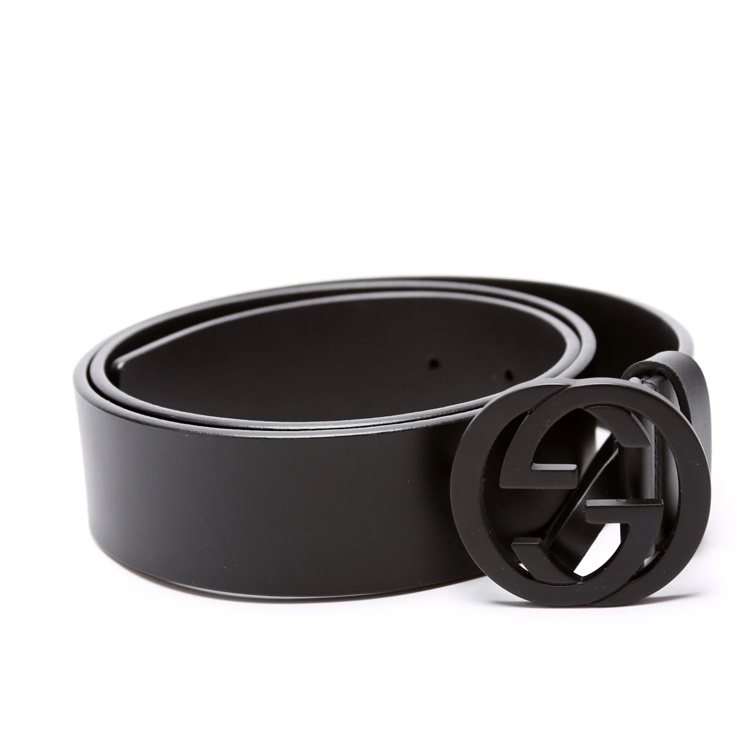368186 Interlocking GG Leather Belt Size 90/36 - Image 2