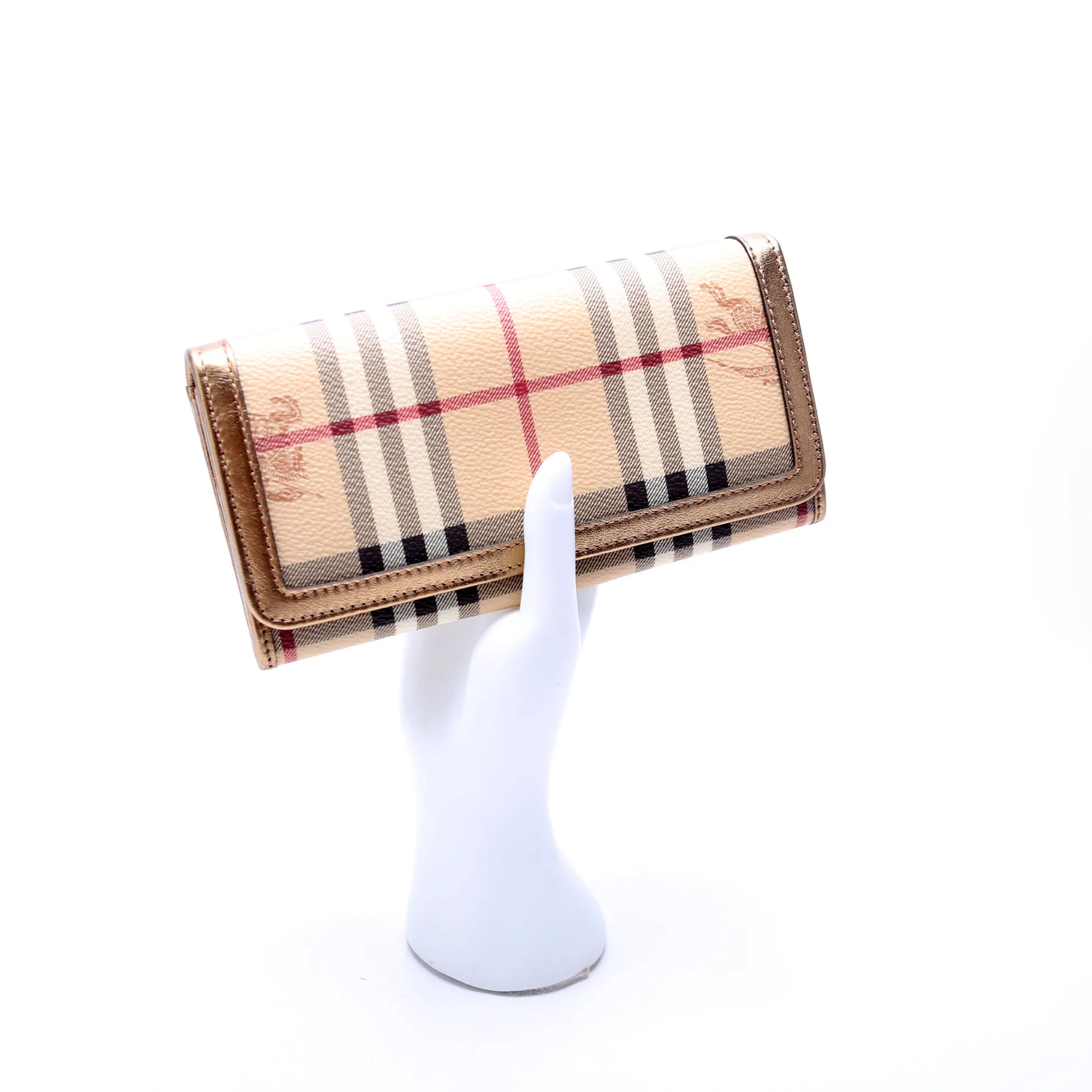 3689954 Haymarket Check Continental Penrose Wallet Beige - Image 8
