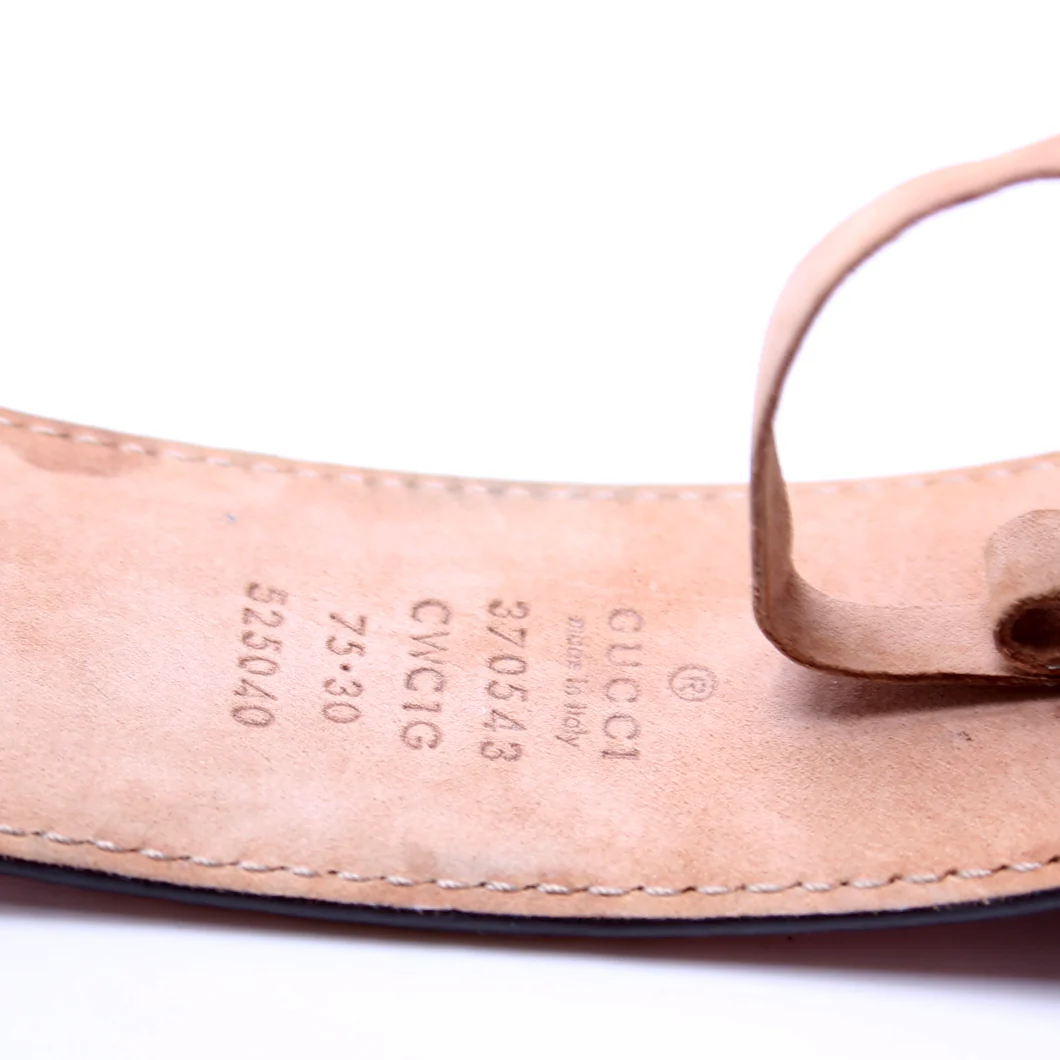370543 Interlocking GG Smooth Leather Belt Size 75/30 Pink - Image 4