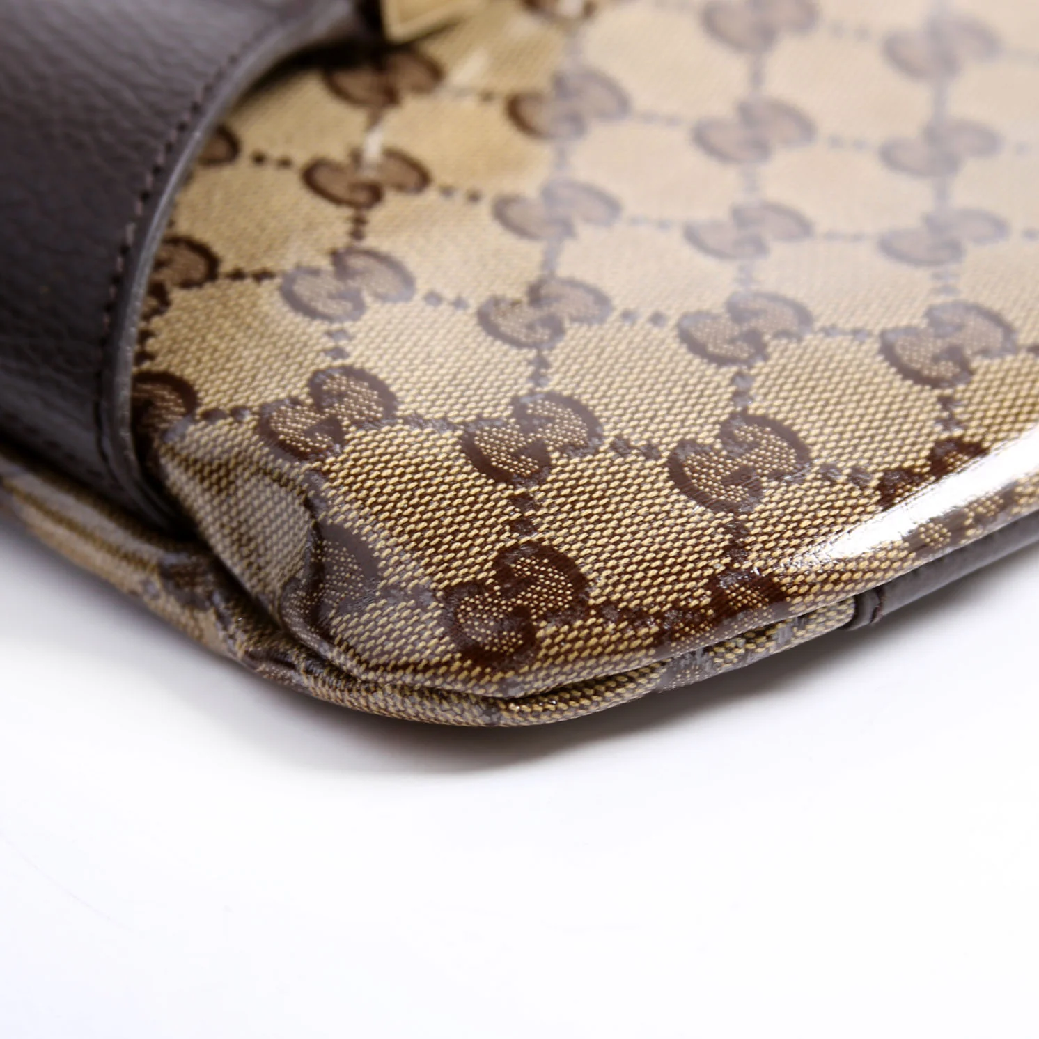 374617 GG Crystal Waist Belt Bag Brown - Image 6