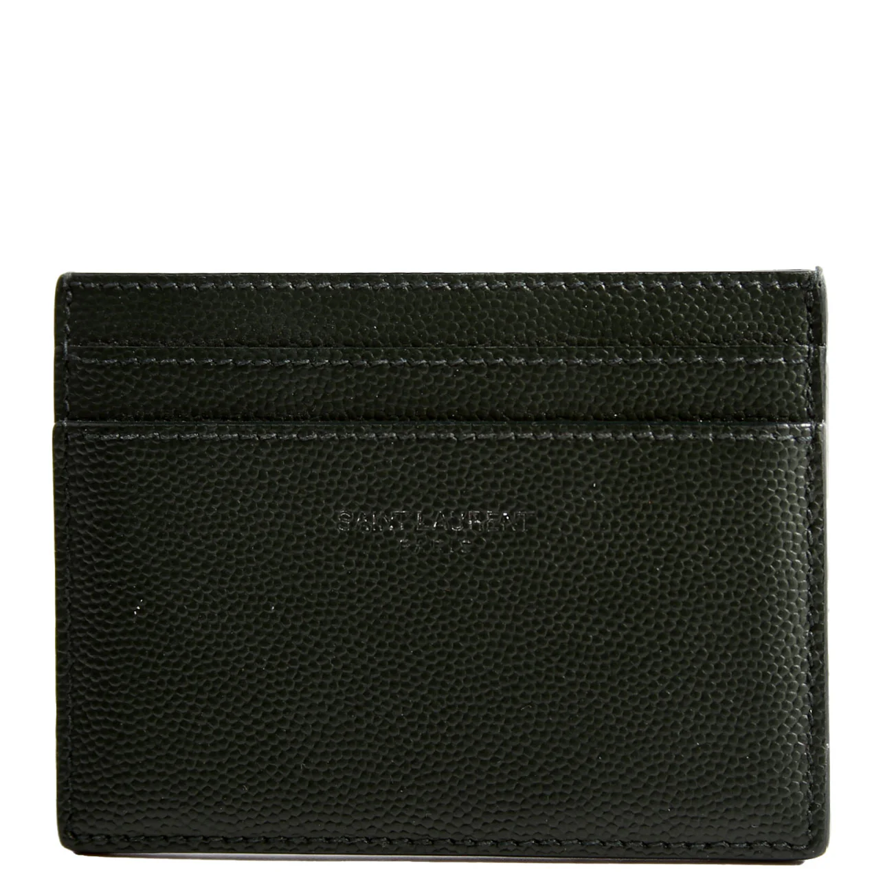 375946 Paris Grain Leather Card Holder Green
