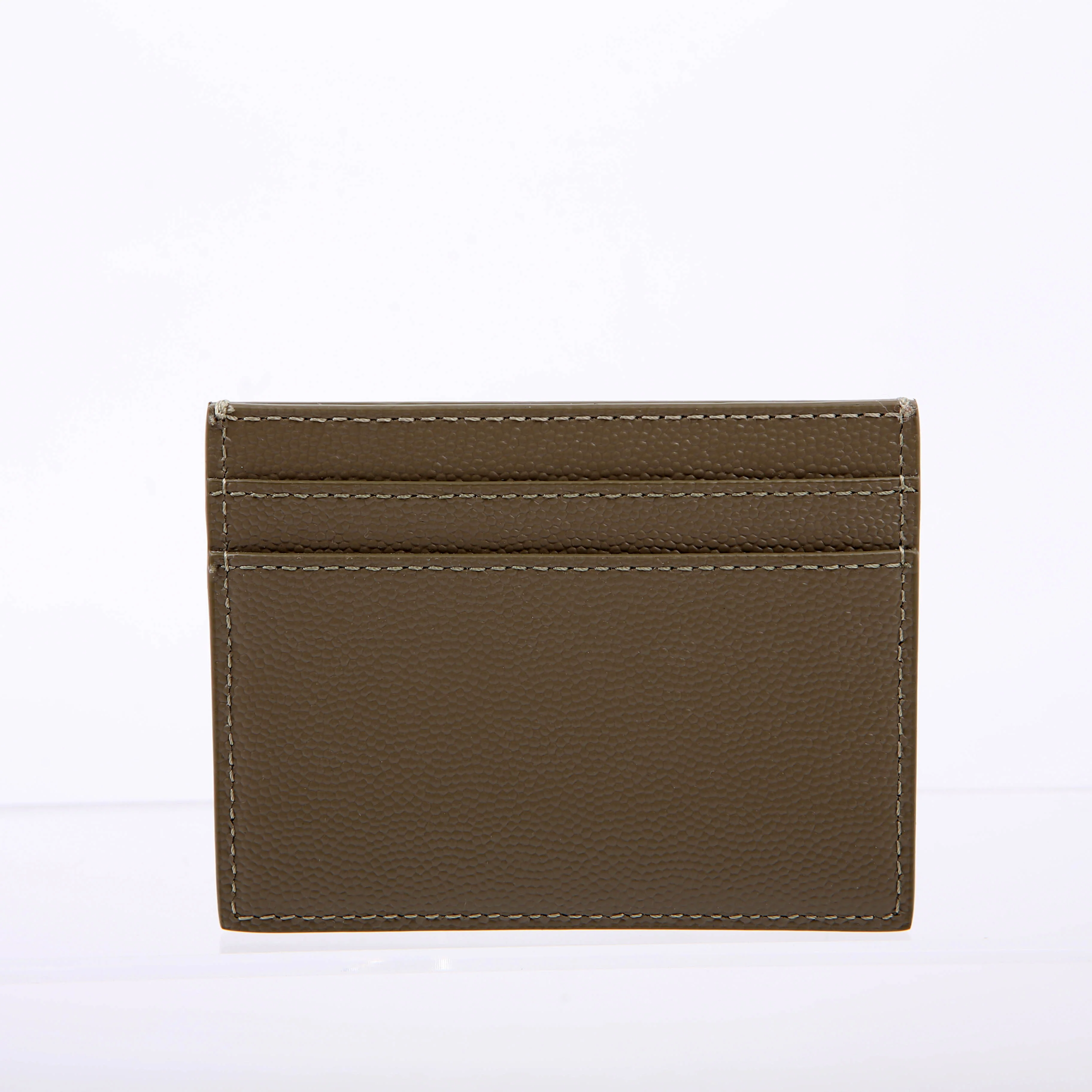 375946 Paris Grain Leather Card Holder Green - Image 2