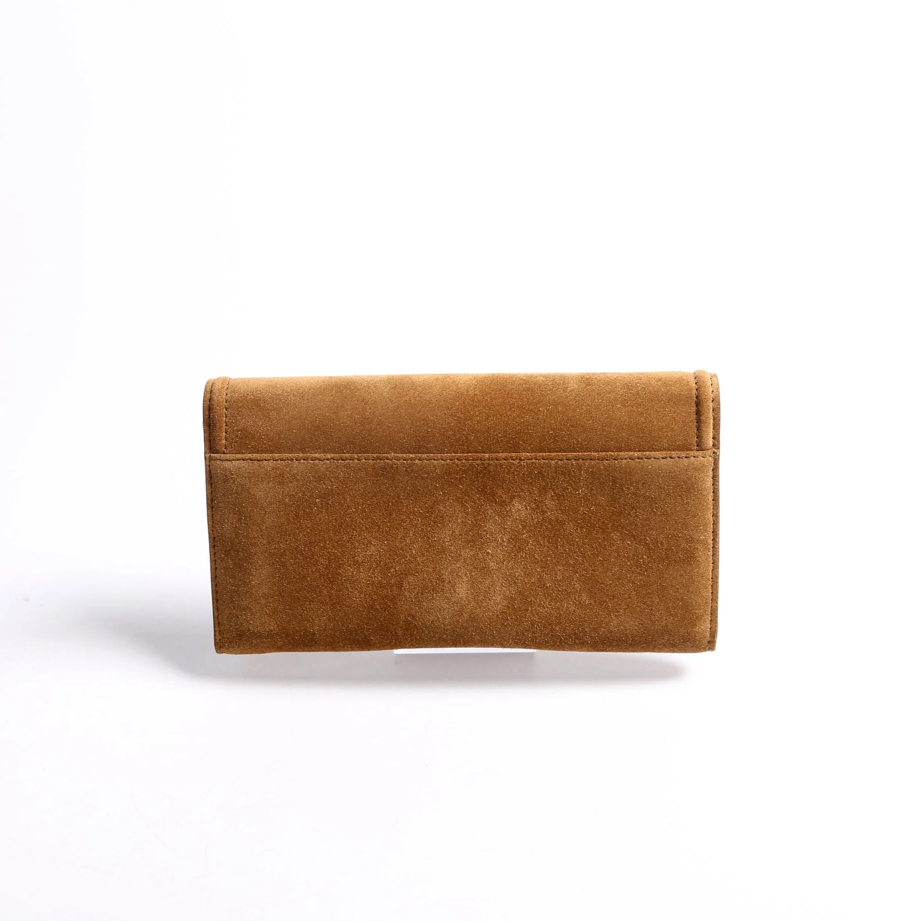 382274 Horsebit Suede Long Wallet Brown - Image 2