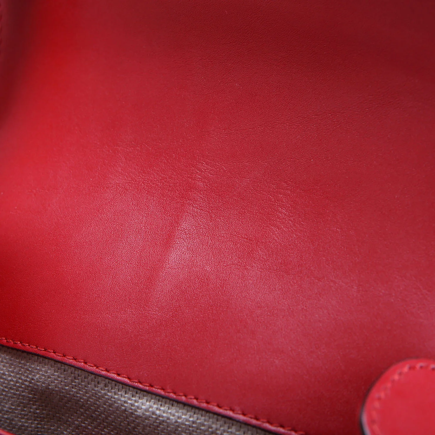 384821 GG Canvas Lady Web Small Shoulder Bag Red - Image 7