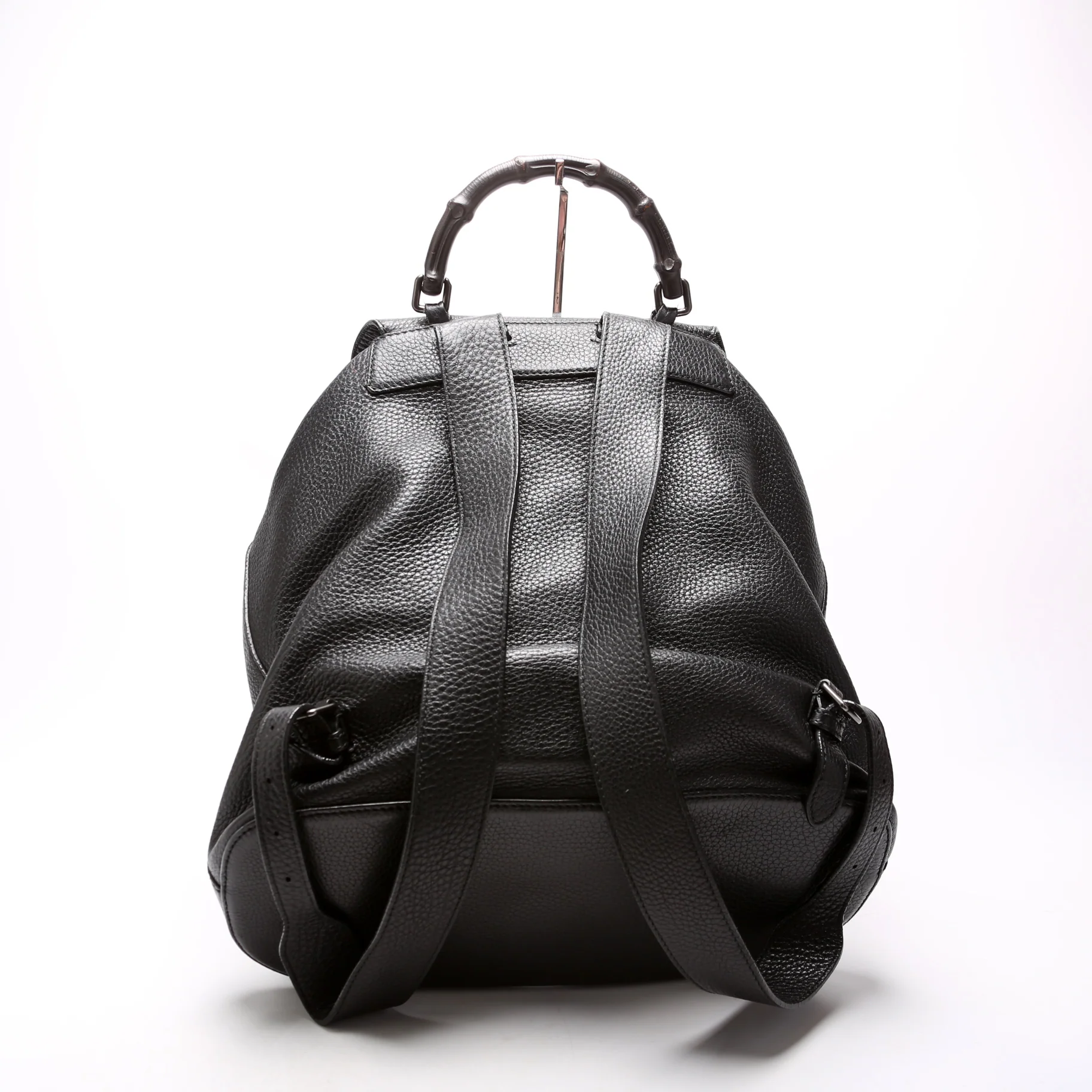 387097 Bamboo Backpack Leather Black - Image 3