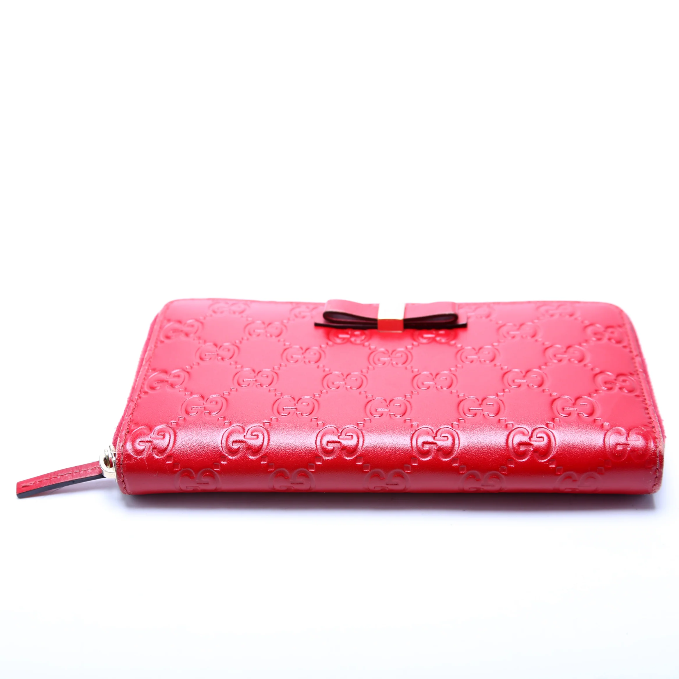 388680 Bow Zip Around Wallet Guccissima - Image 4