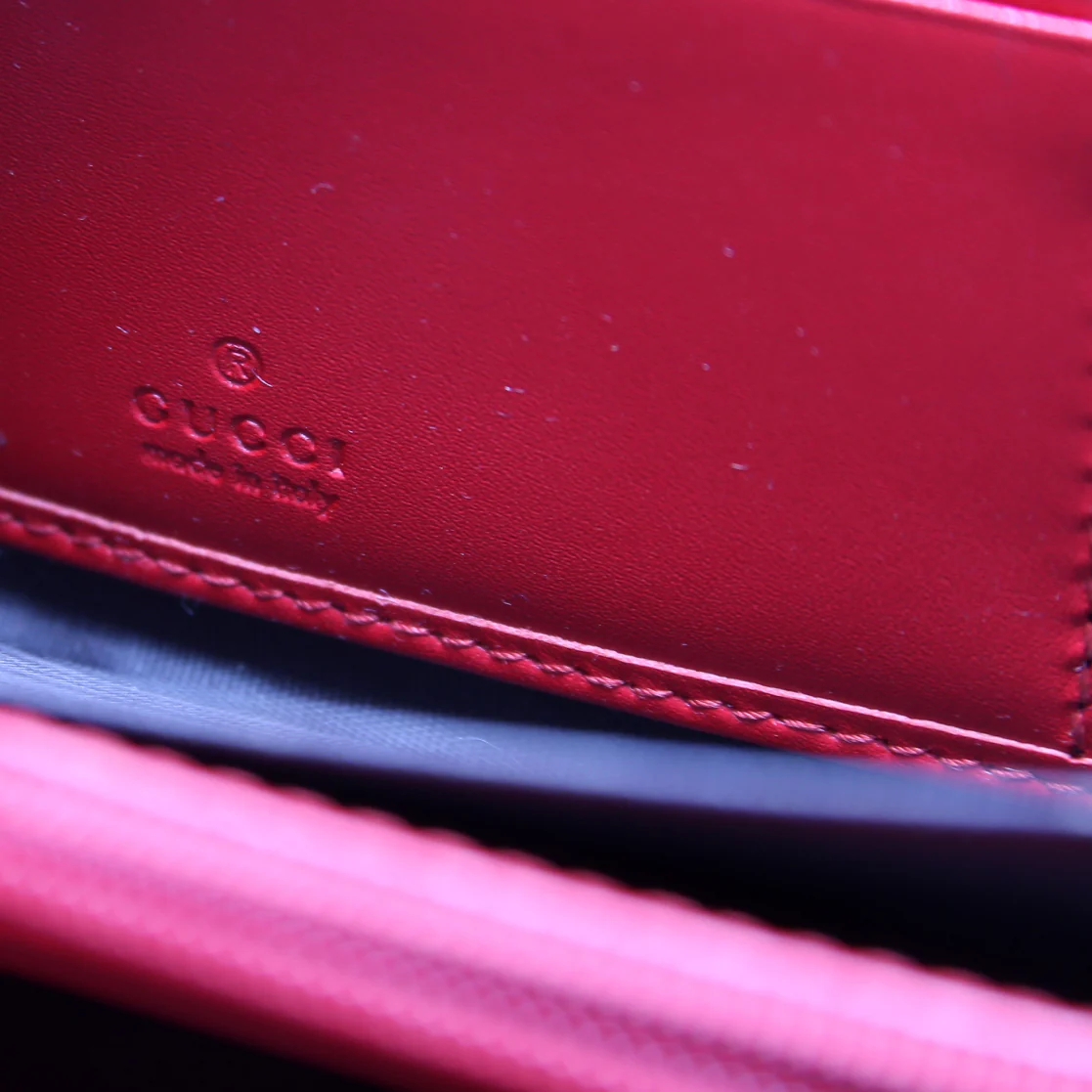 388680 Bow Zip Around Wallet Guccissima - Image 9