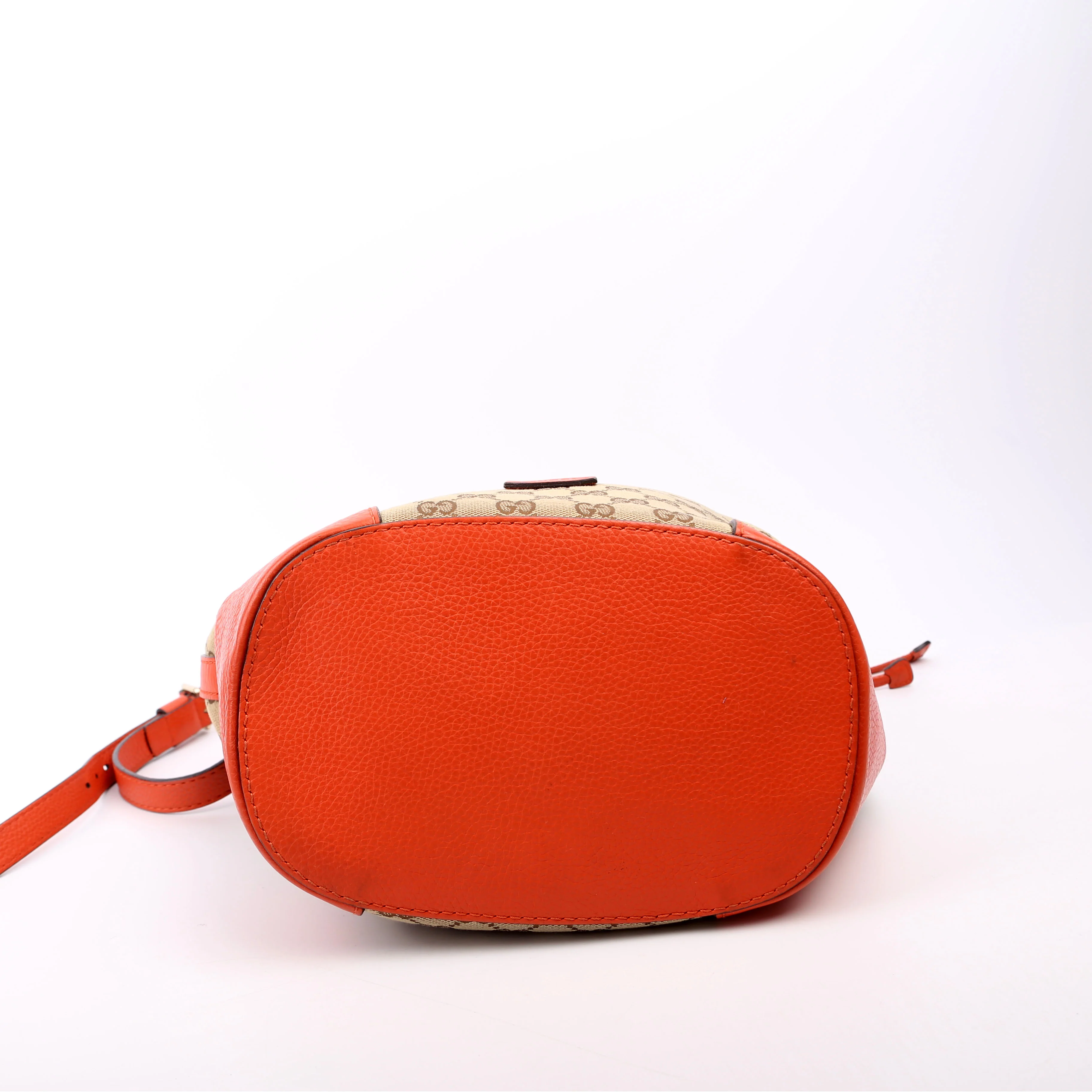 388703 GG Canvas Drawstring Bucket Orange - Image 4
