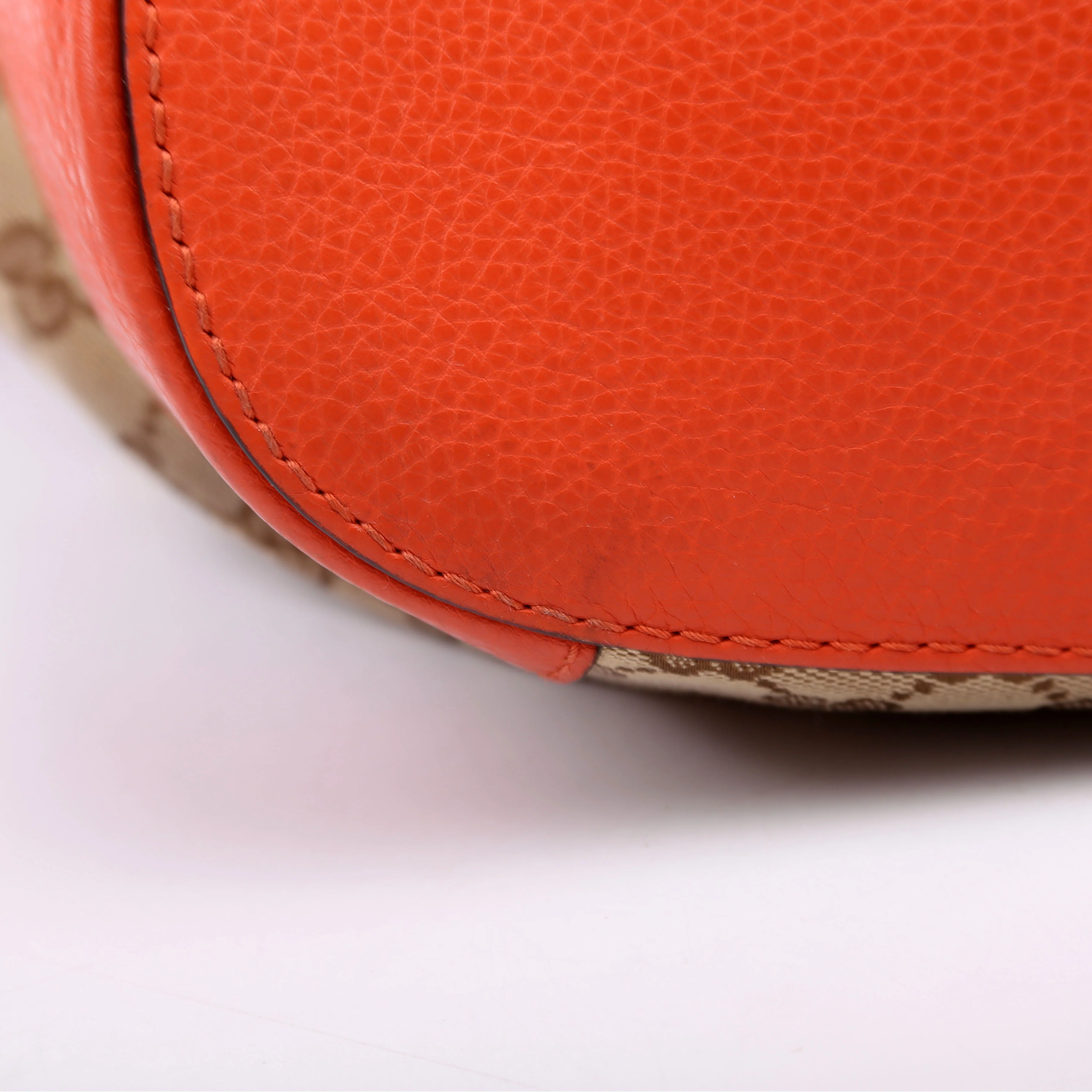 388703 GG Canvas Drawstring Bucket Orange - Image 9
