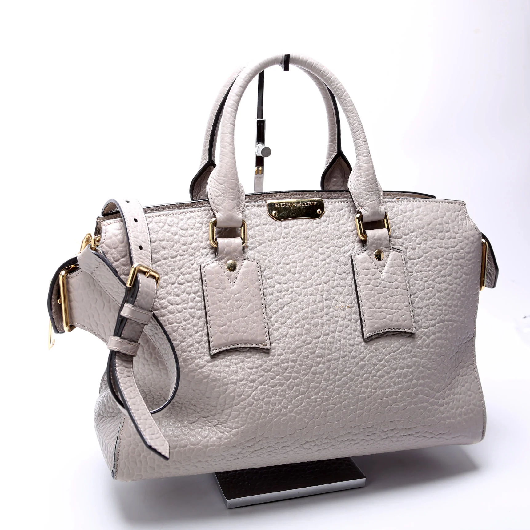 3971049 Grain Leather Clifton Tote Grey - Image 2