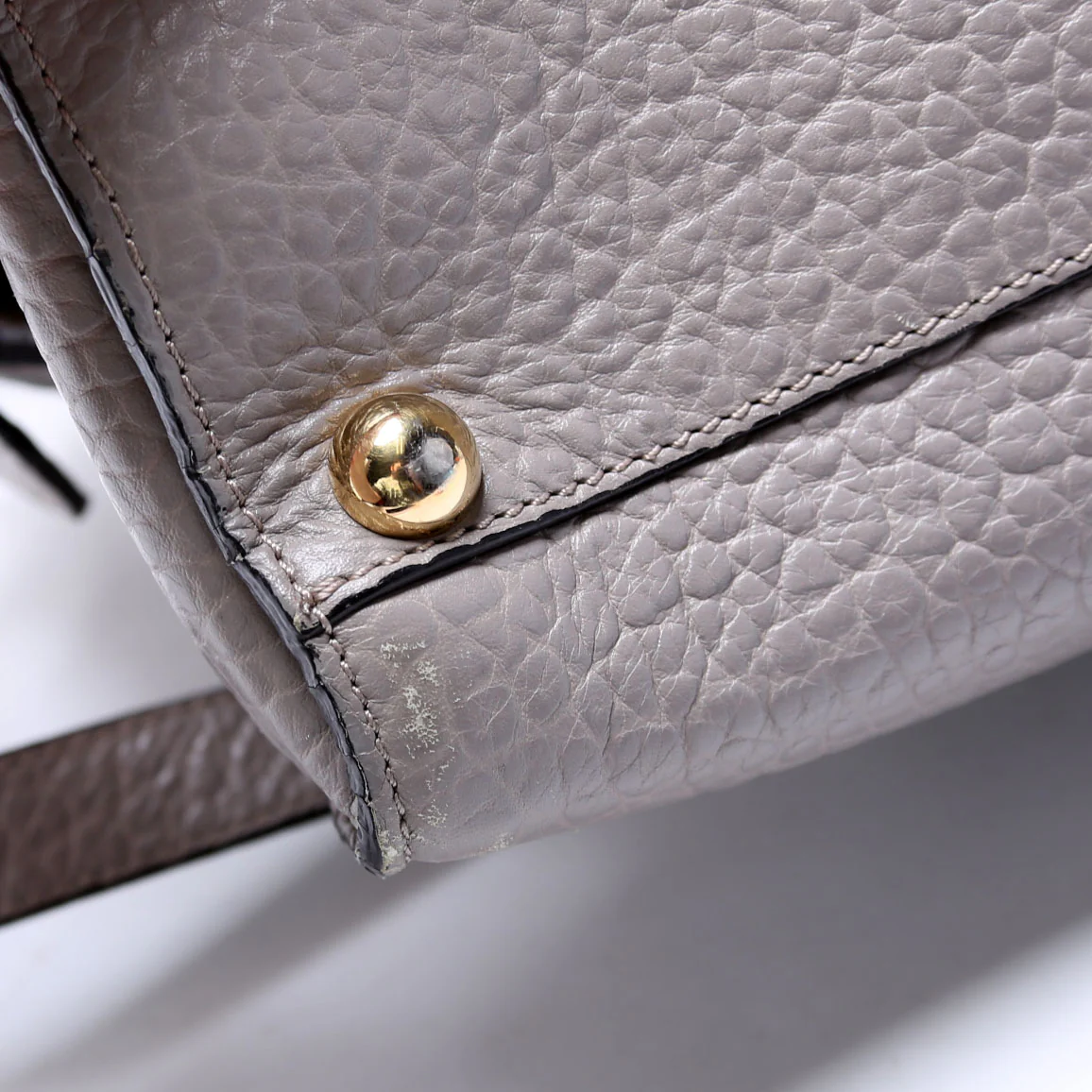 3971049 Grain Leather Clifton Tote Grey - Image 7