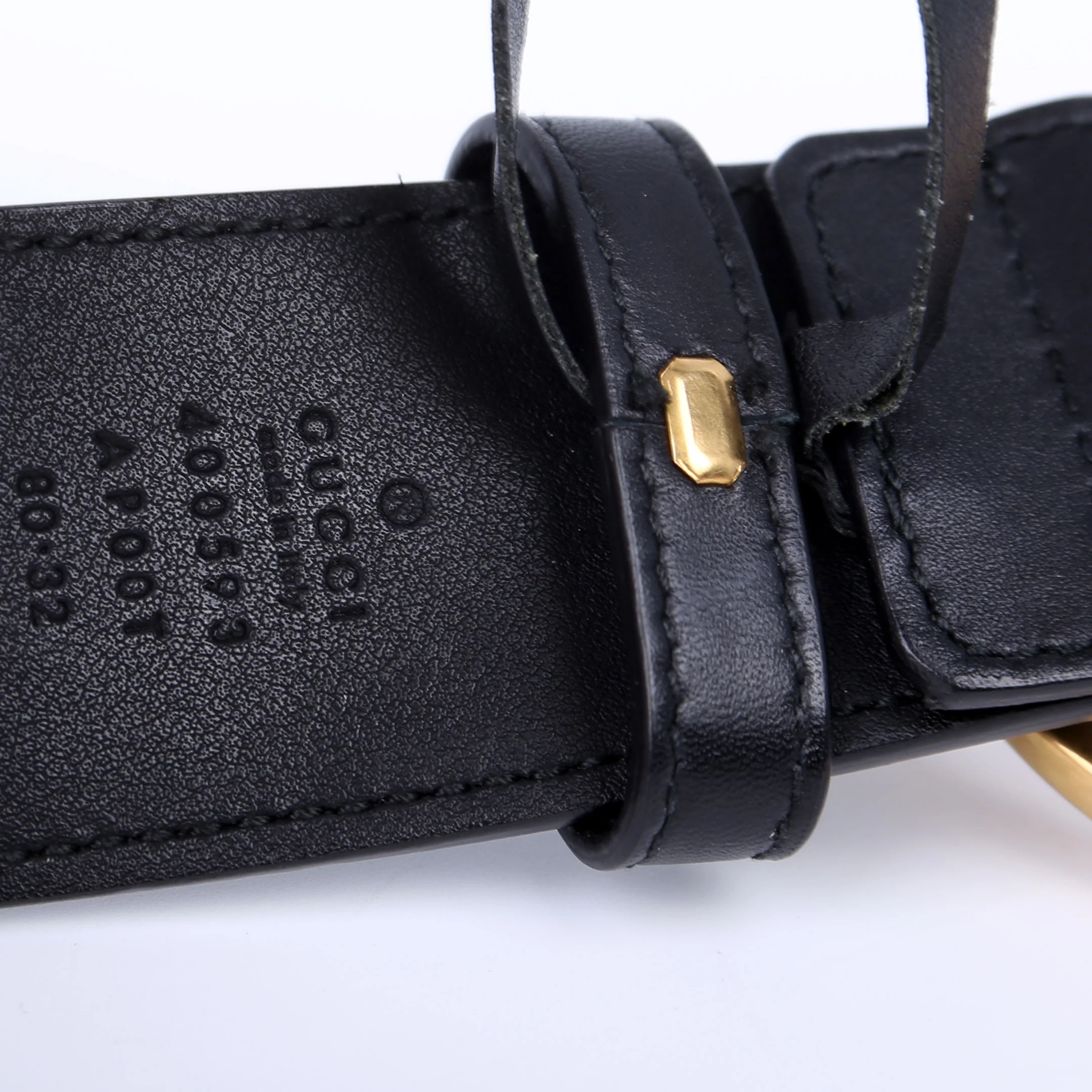 4000593 Marmont GG Leather Belt Size 80/32 Black - Image 10