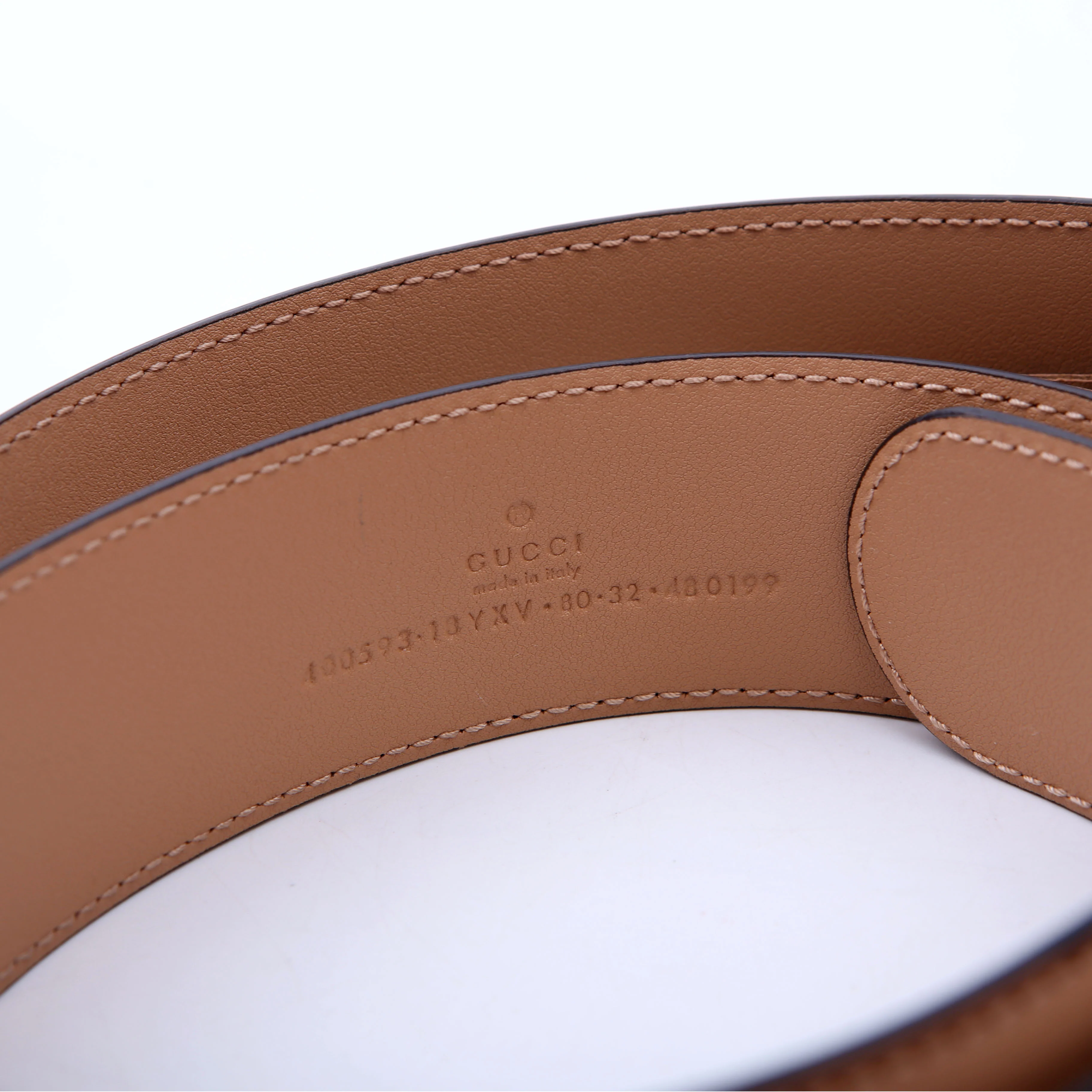 4000593 Monochrome Marmont GG Belt Size 80/32 Nude - Image 4