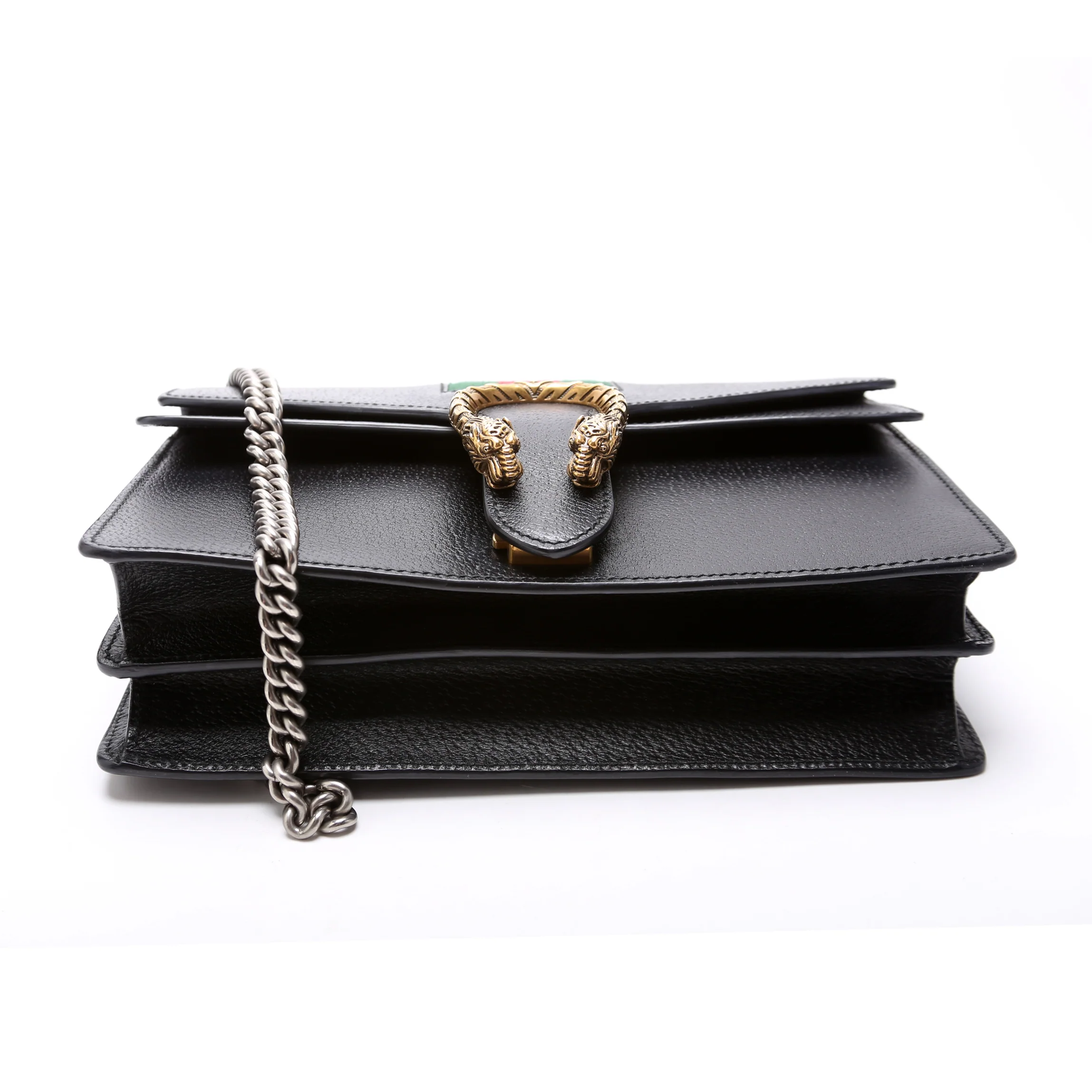 400249 Dionysus Leather Shoulder Small Black - Image 4