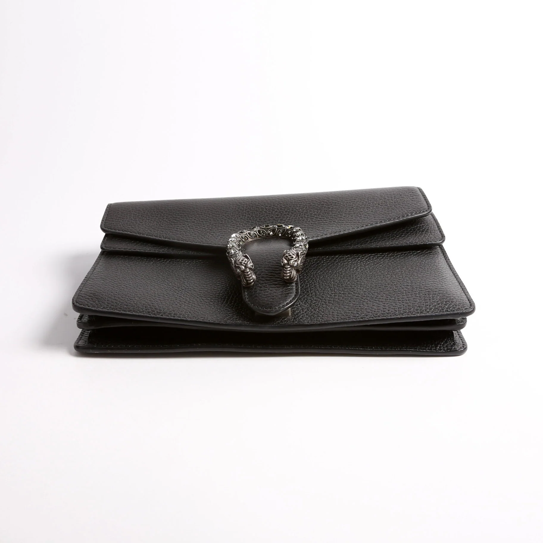 400249 Dionysus Leather Shoulder Small Black - Image 3