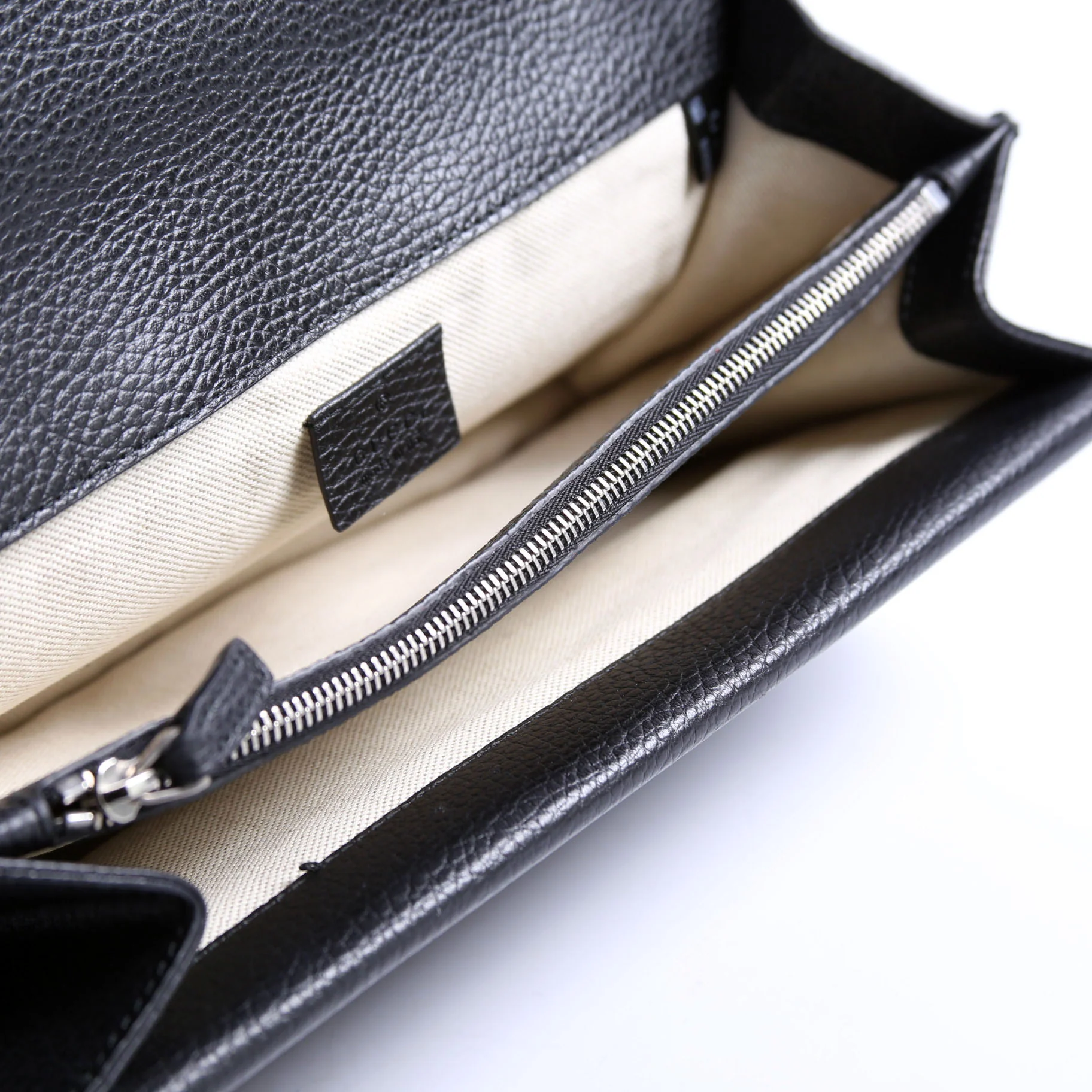 400249 Dionysus Leather Shoulder Small Black - Image 8