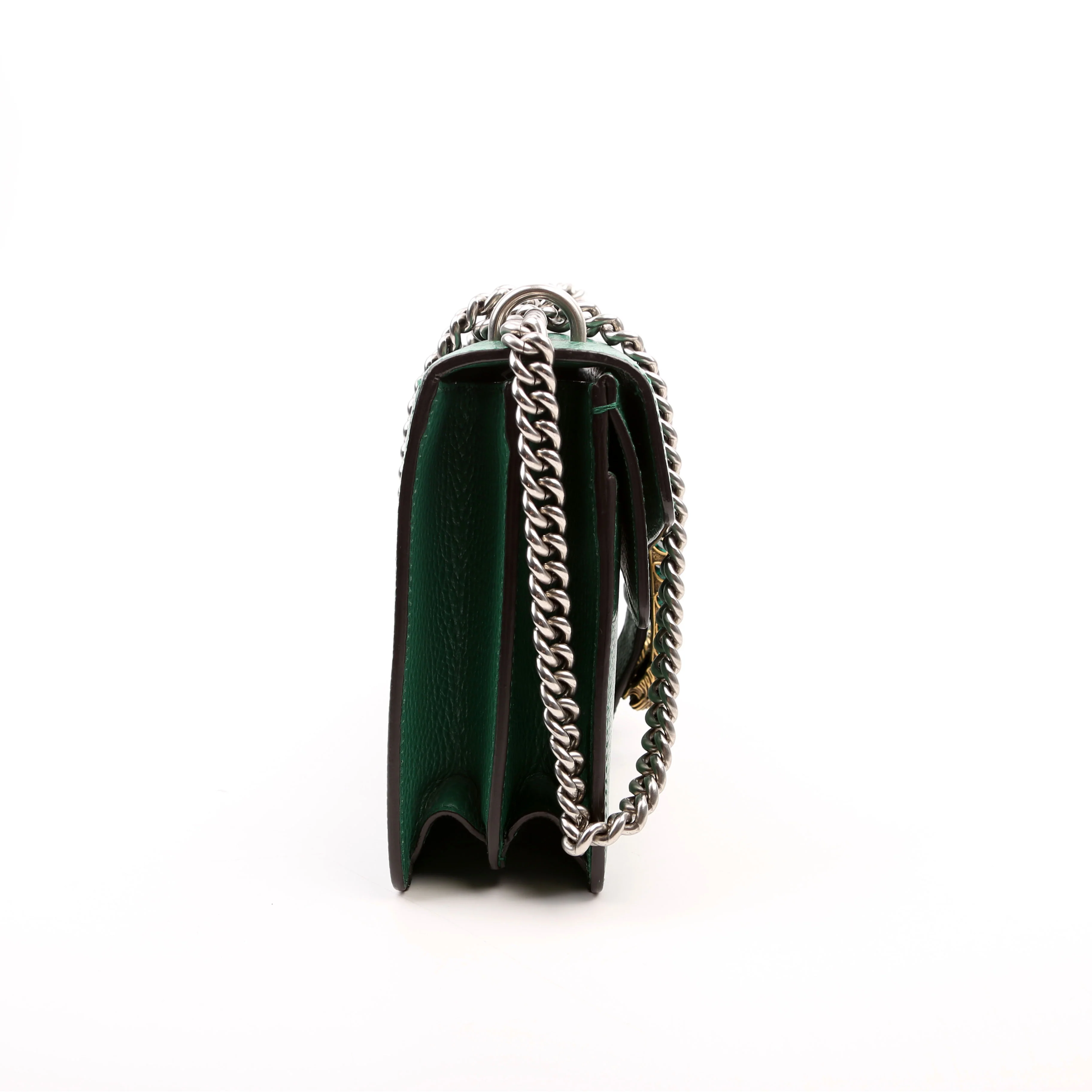 400249 Dionysus Leather Shoulder Small Green - Image 3