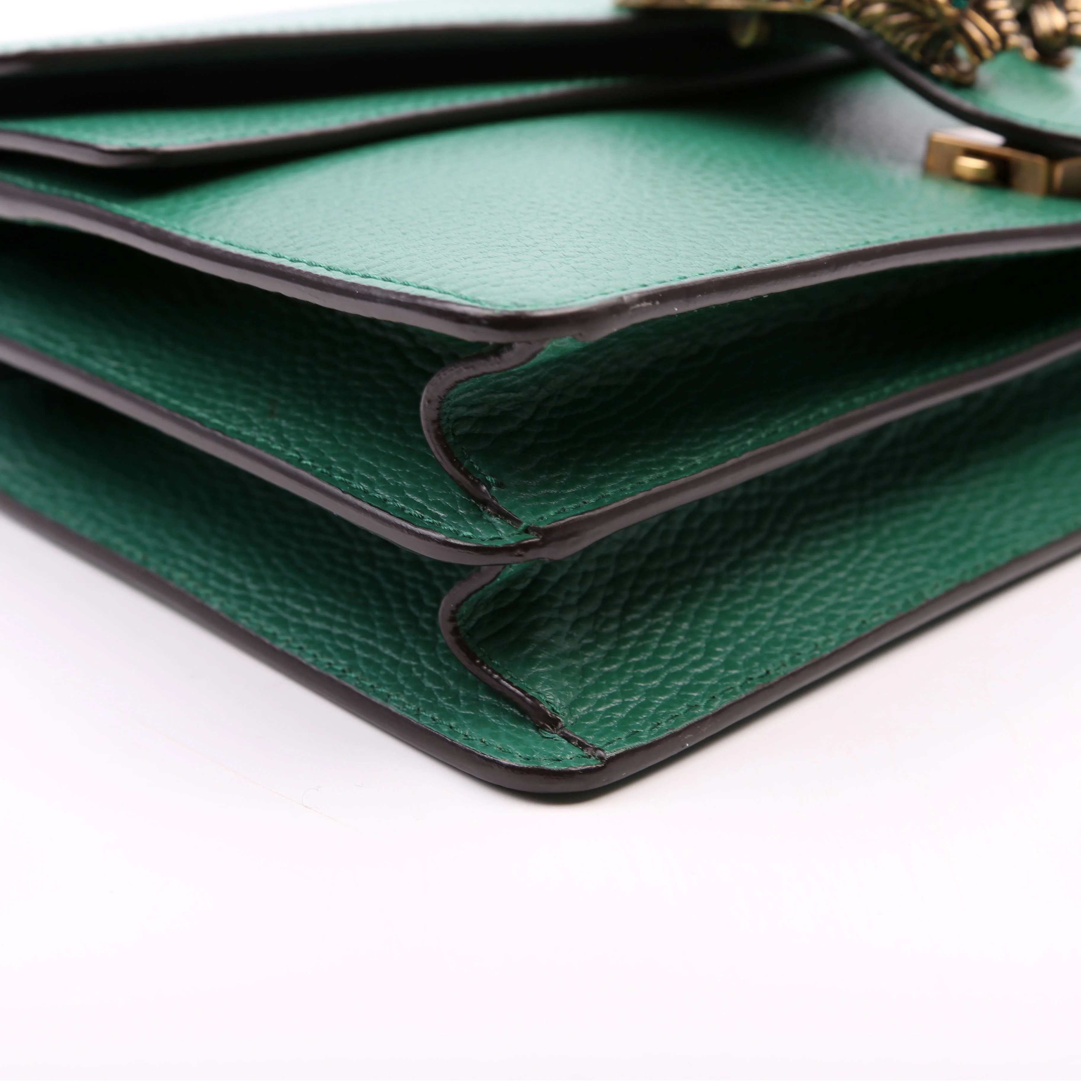 400249 Dionysus Leather Shoulder Small Green - Image 6