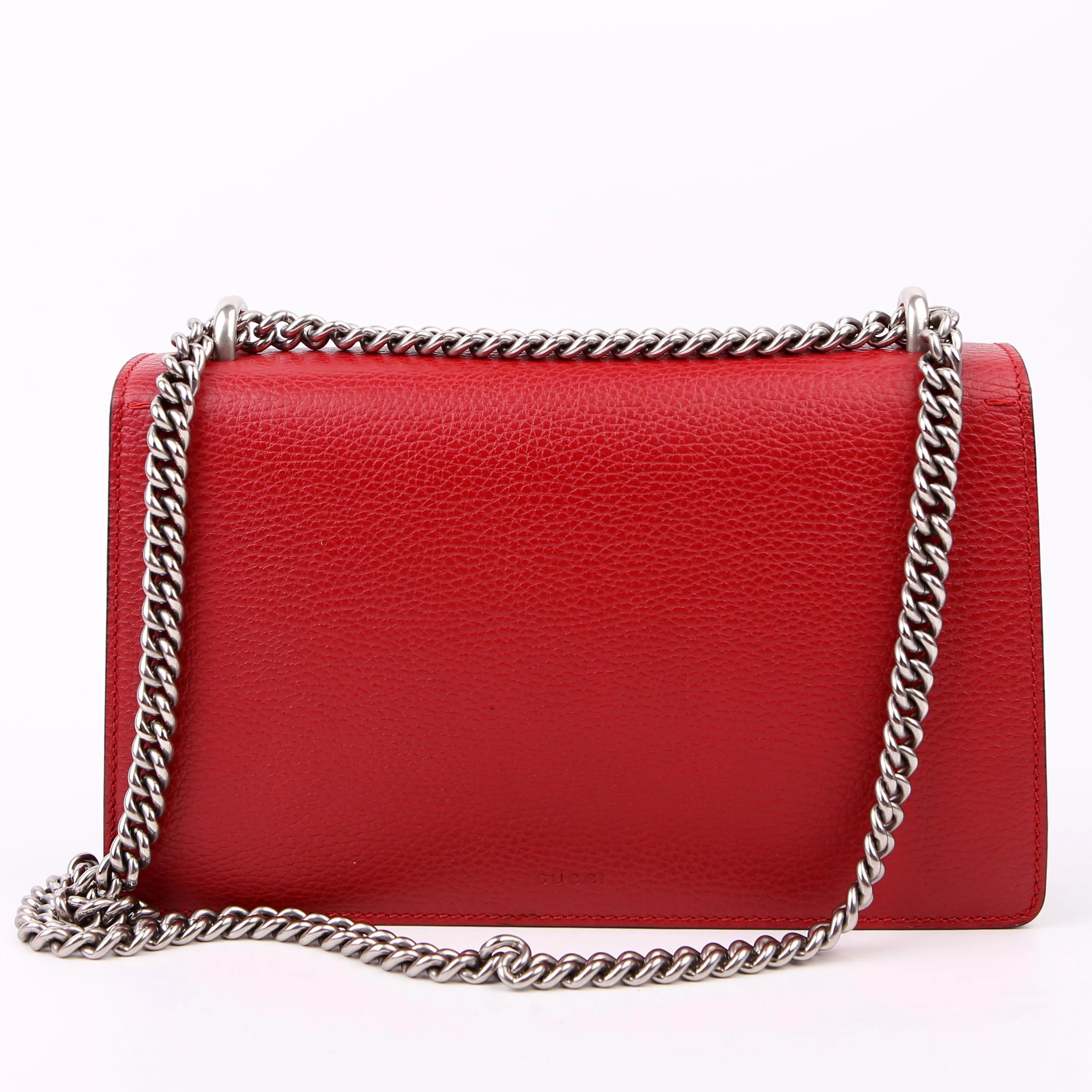 400249 Dionysus Leather Shoulder Small Red - Image 3